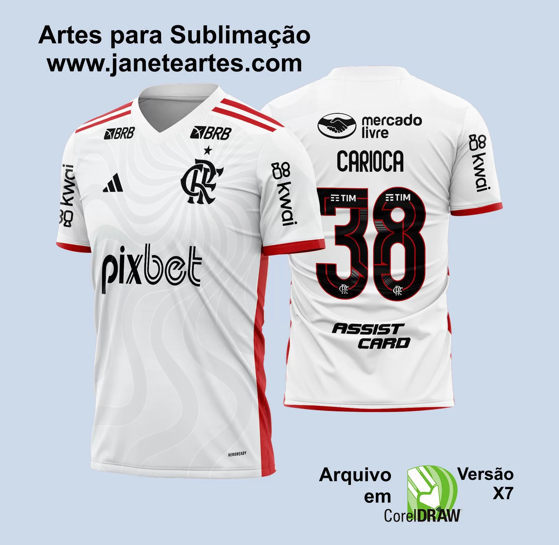  Arte Vetor Camisa Flamengo Reserva 2024 - 2025