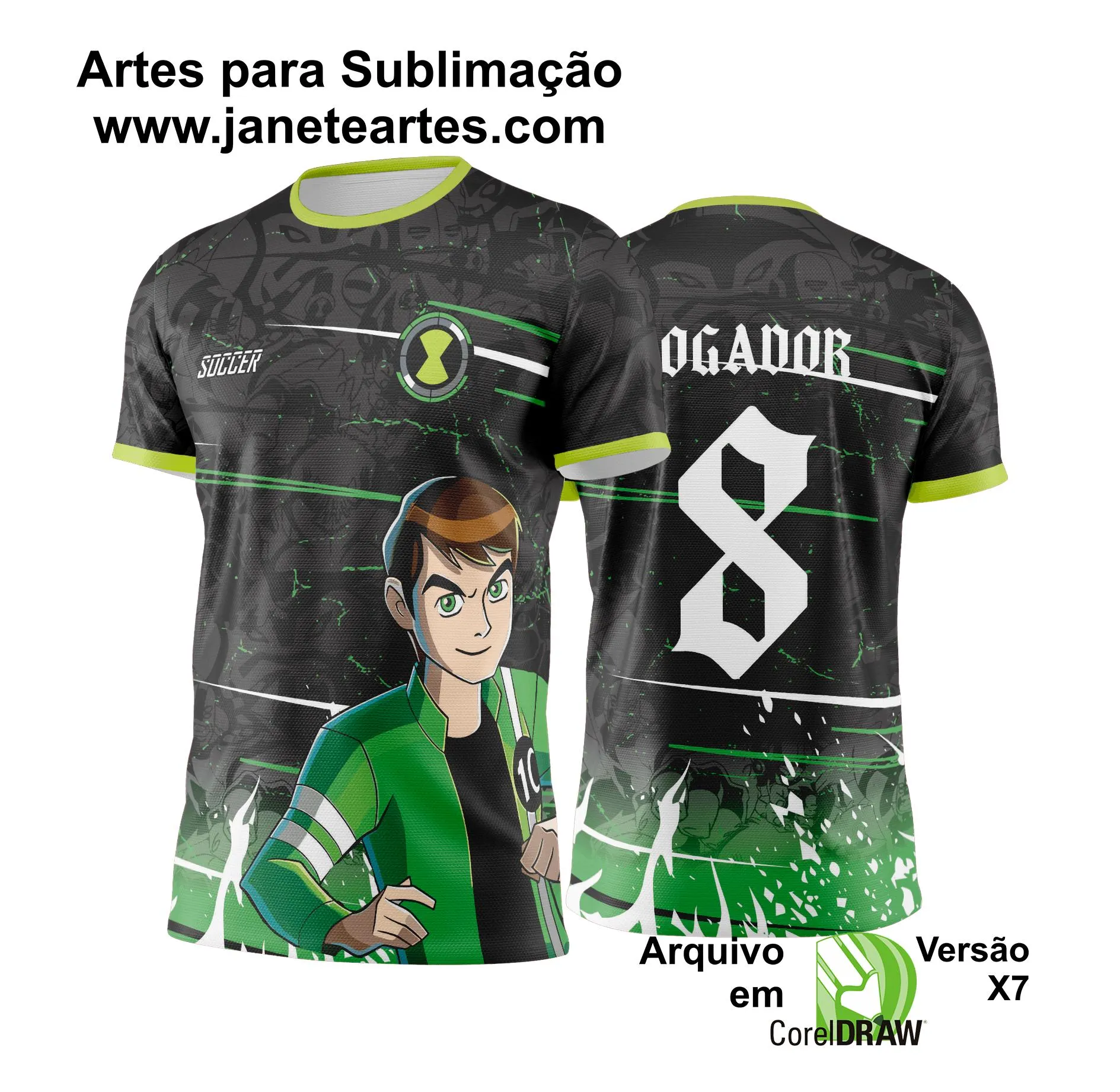  Arte Vetor Camisa Interclasse Ben 10 - Jogos Internos 2024 - 2025