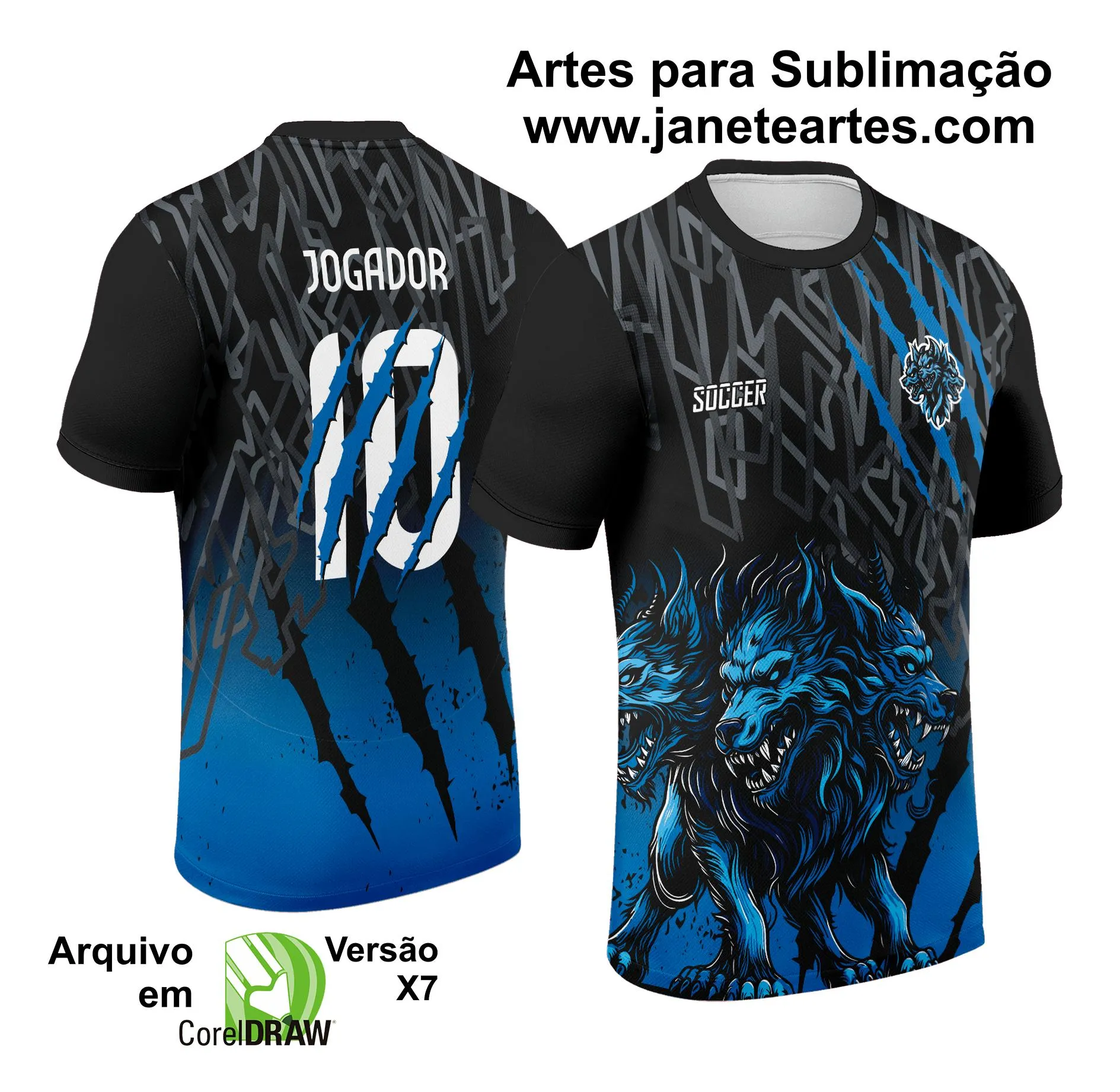  Arte Vetor Camisa Interclasse Cerberus - Jogos Internos 2024 - 2025