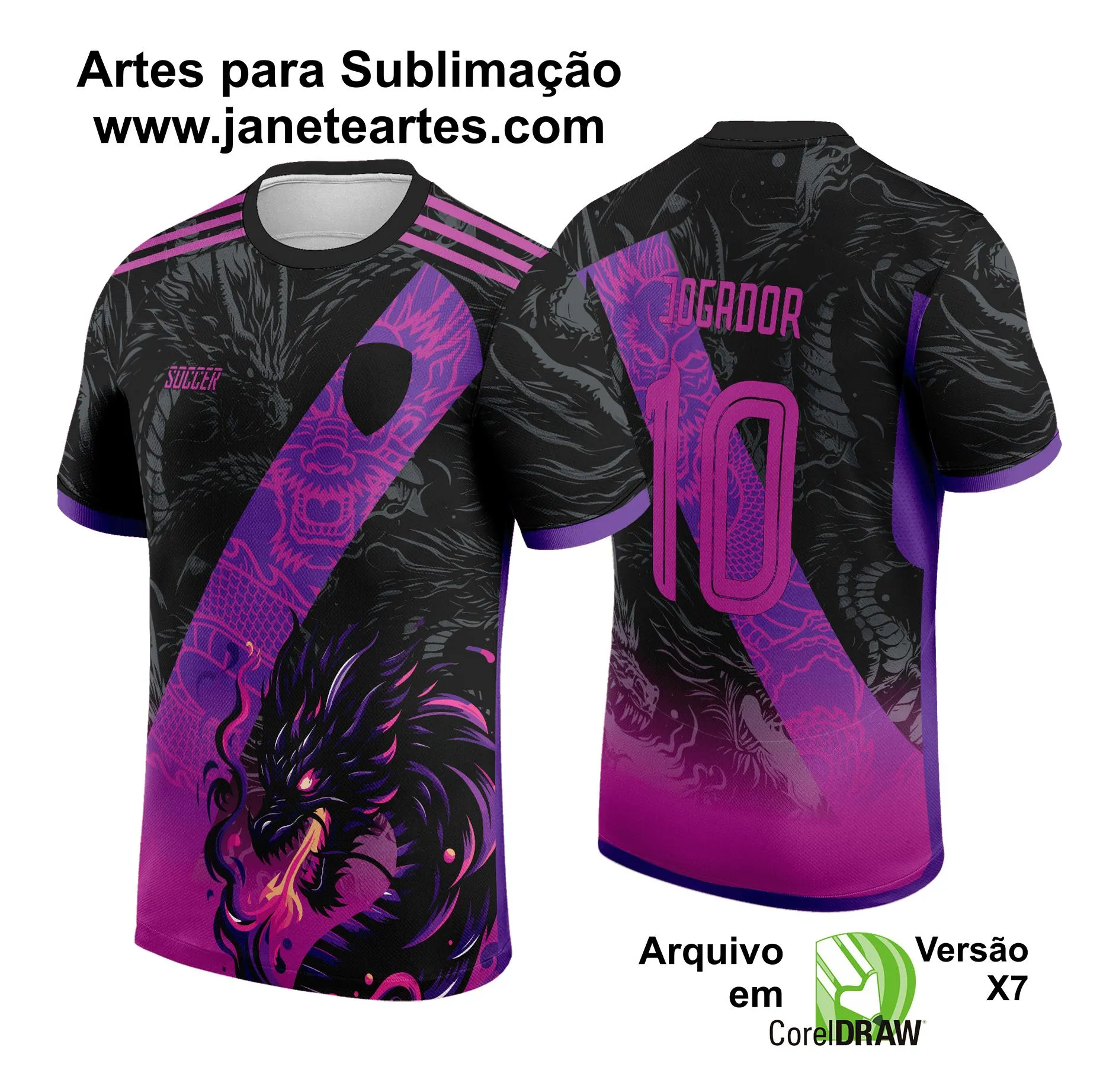  Arte Vetor Camisa Interclasse Dragão - Jogos Internos 2024 - 2025