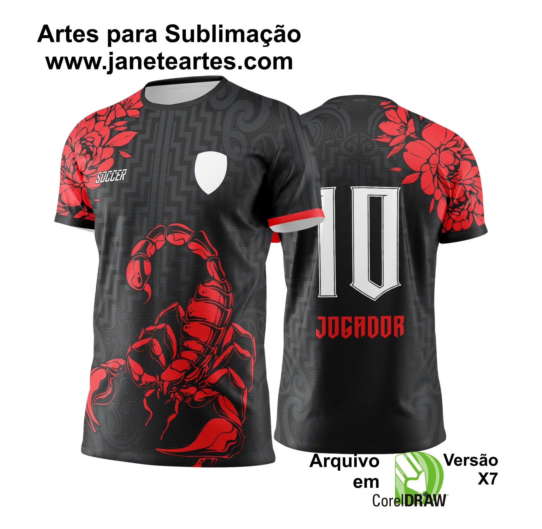  Arte Vetor Camisa Interclasse Escorpião - Jogos Internos 2024 - 2025