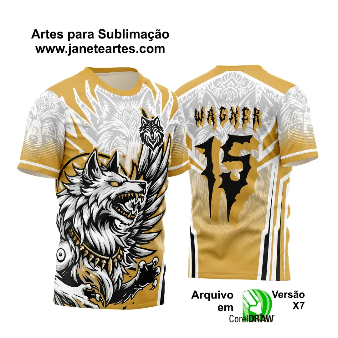  Arte Vetor Camisa de Interclasse Lobo Divino 2024 - 2025