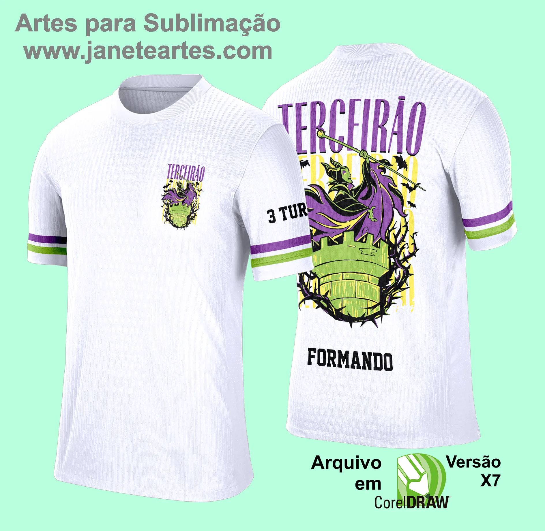  Camisa Terceirão - Arte Vetor - Bruxa