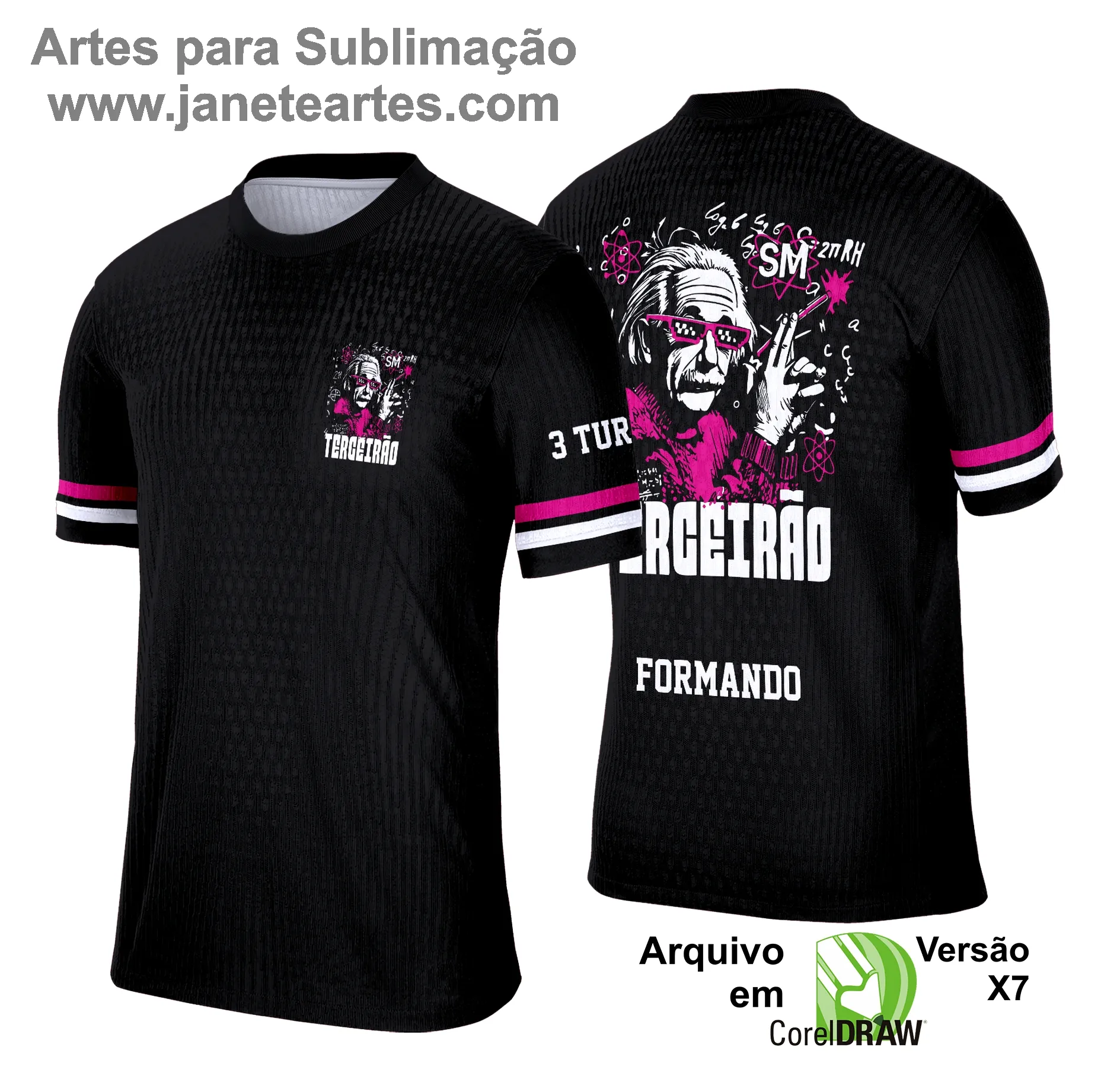  Camisa Terceirão - Arte Vetor - Einstein