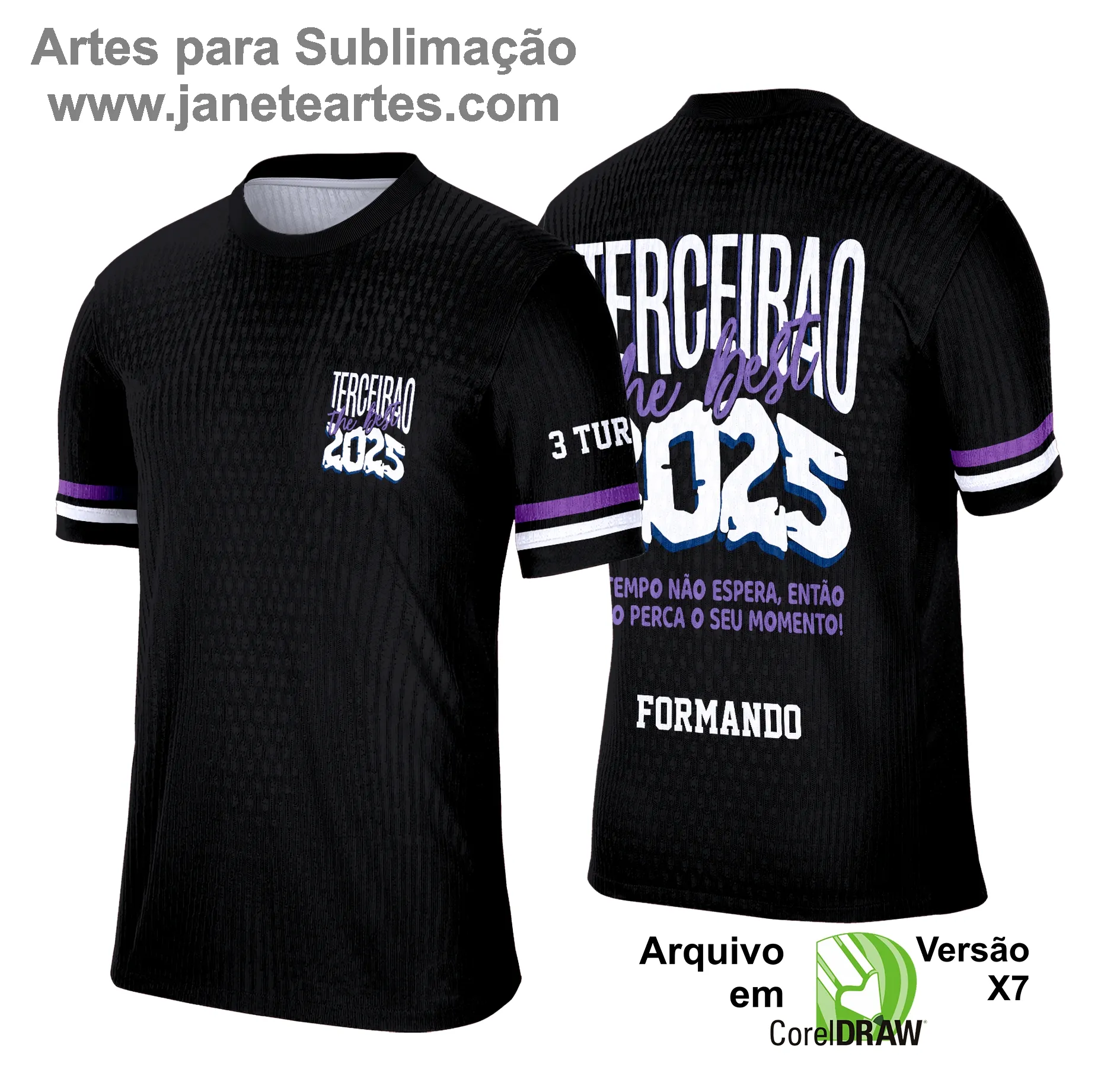  Camisa Terceirão - Arte Vetor - Frase