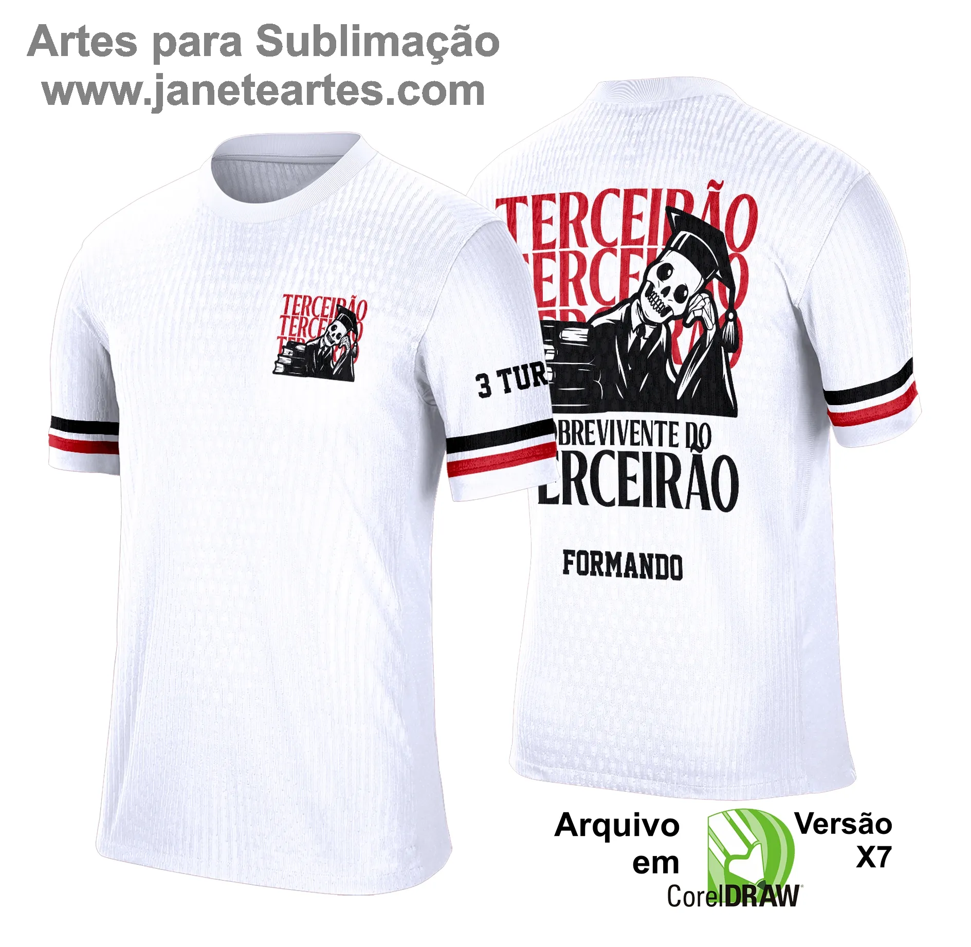  Camisa Terceirão - Arte Vetor - Frase