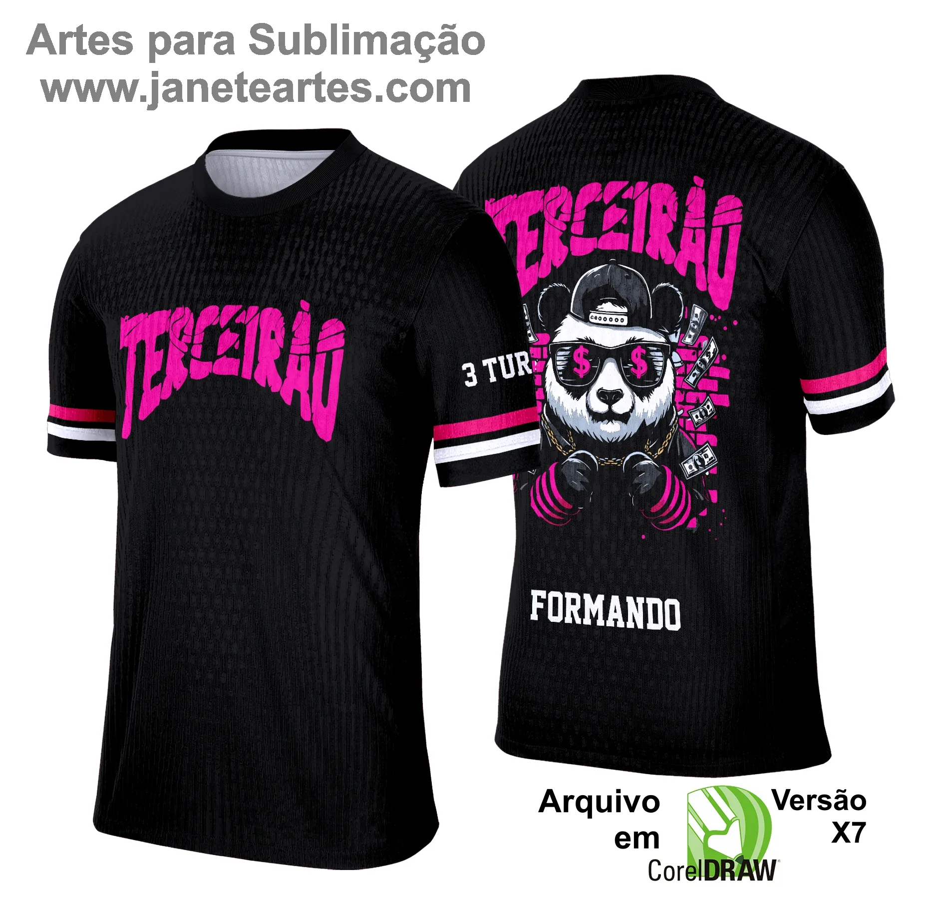  Camisa Terceirão - Arte Vetor - Panda