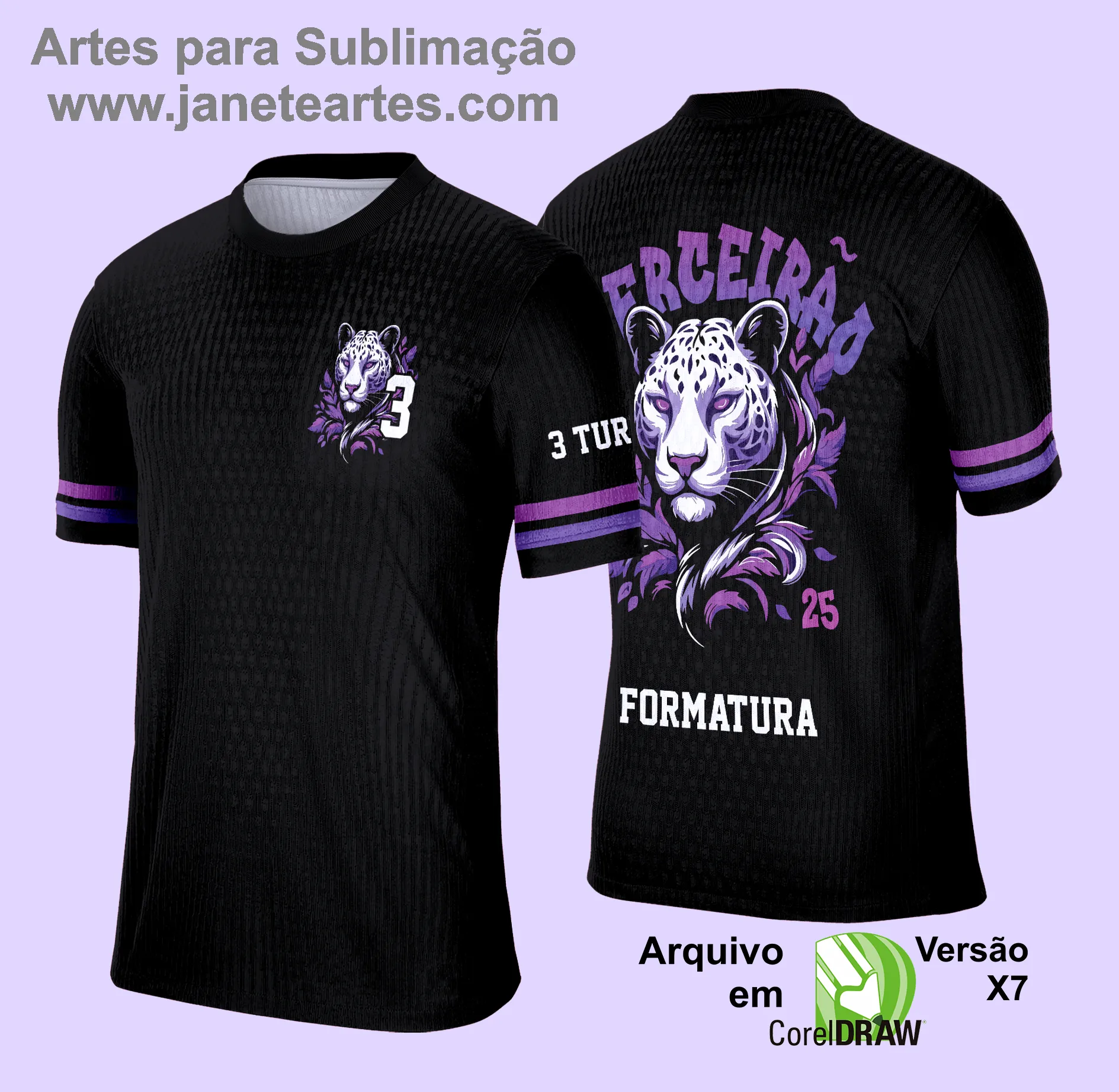  Camisa Terceirão - Arte Vetor - Pantera