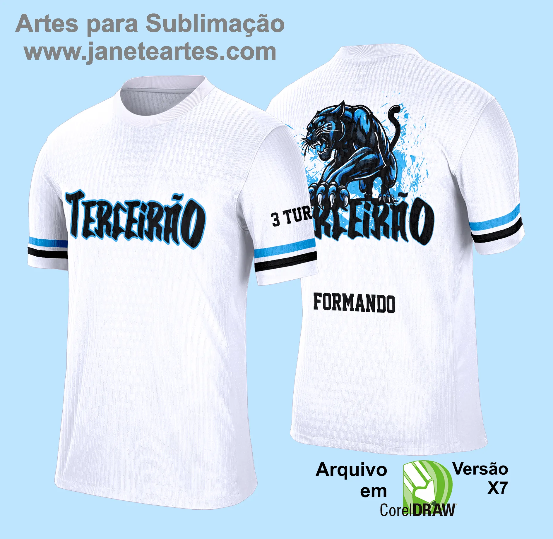  Camisa Terceirão - Arte Vetor - Pantera