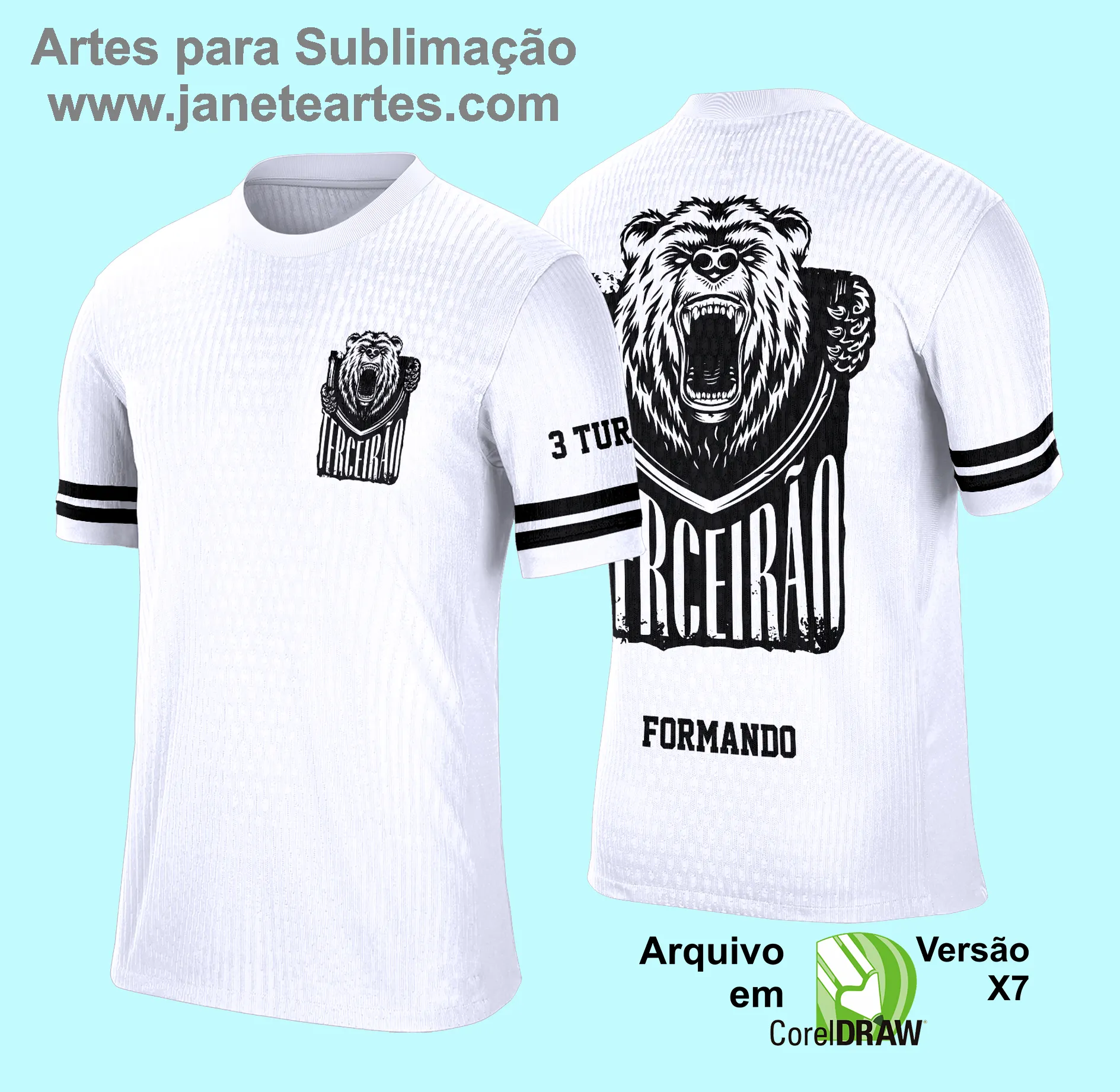  Camisa Terceirão - Arte Vetor - Urso