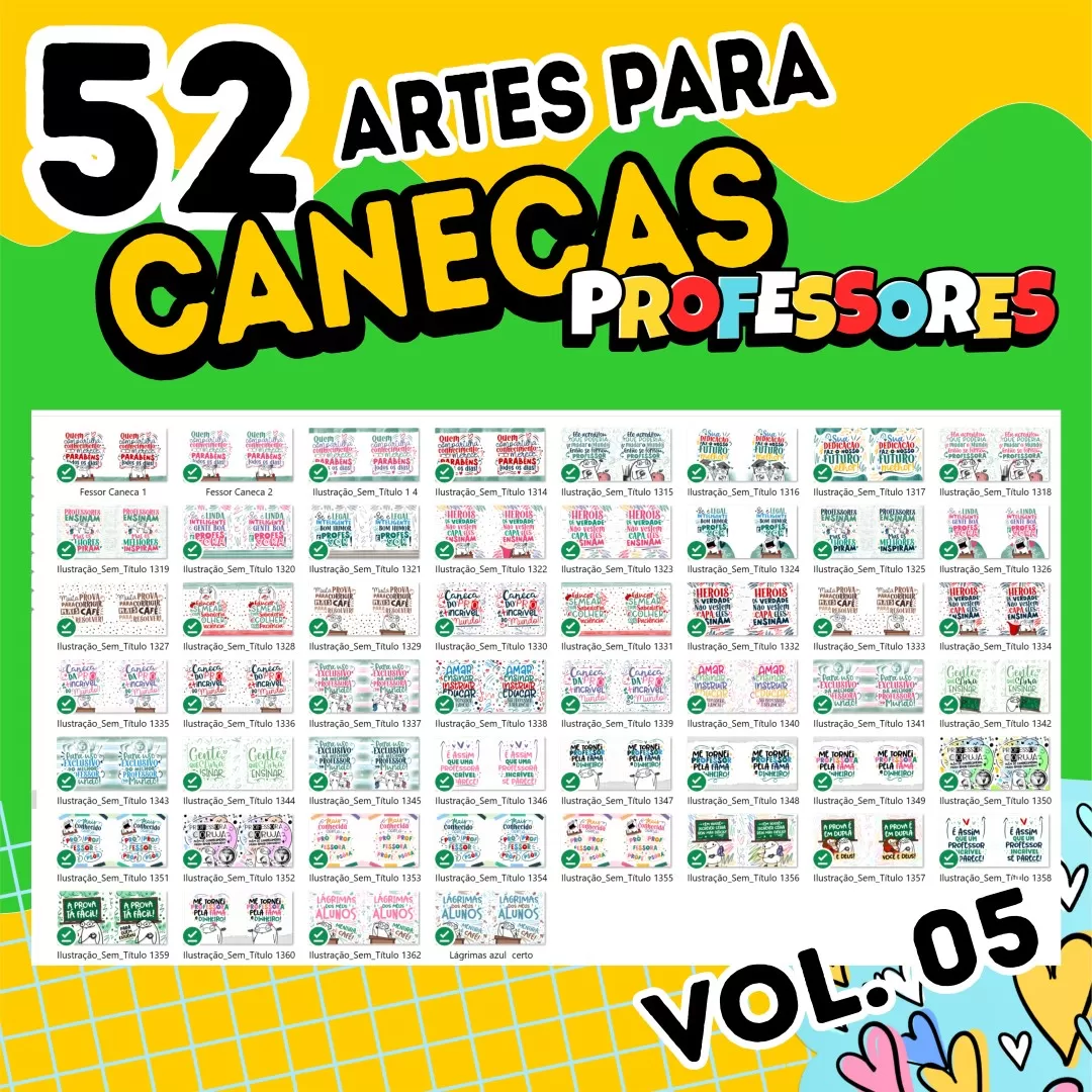 52 Artes Caneca Flork Dia dos Professores Arquivos em Png 2023