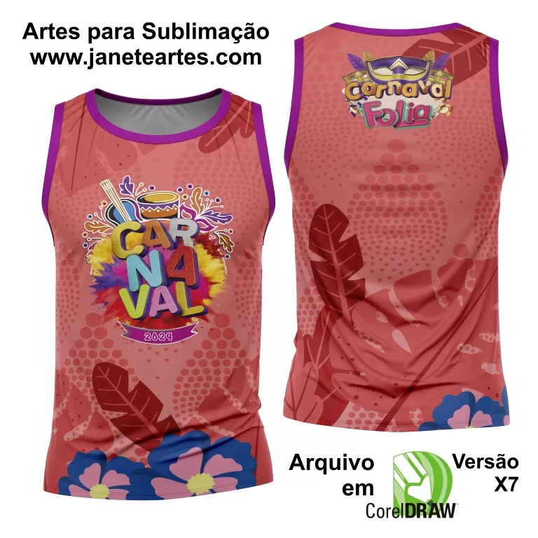 Arte Camisa Bloco Abadá Sublimação Carnaval 2024 - Modelo 101