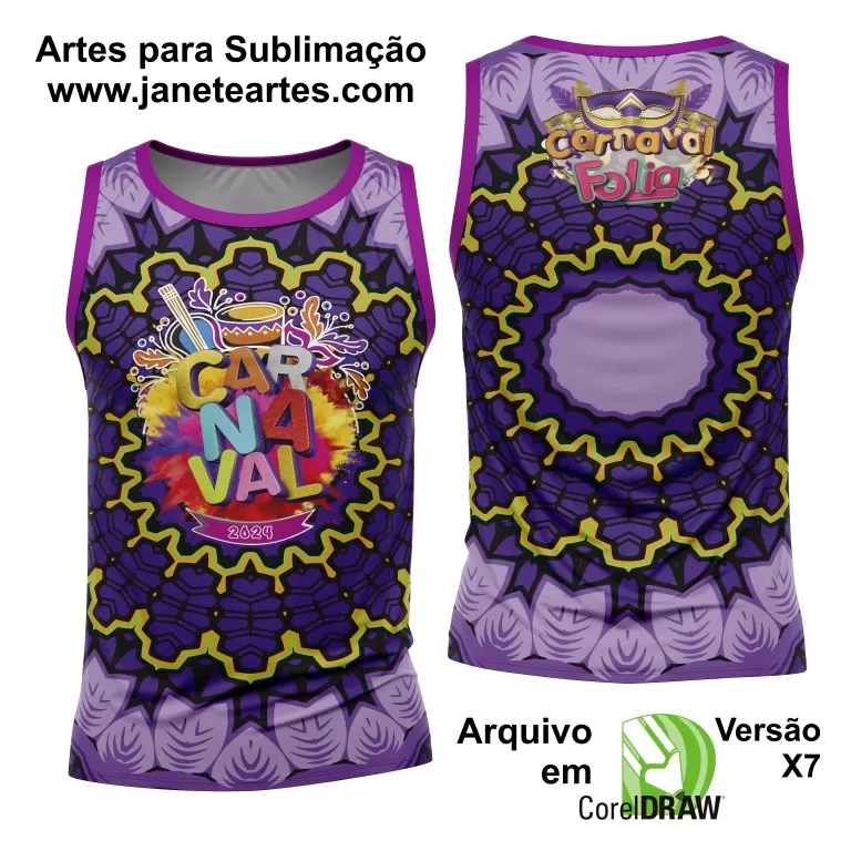 Arte Camisa Bloco Abadá Sublimação Carnaval 2024 - Modelo 102