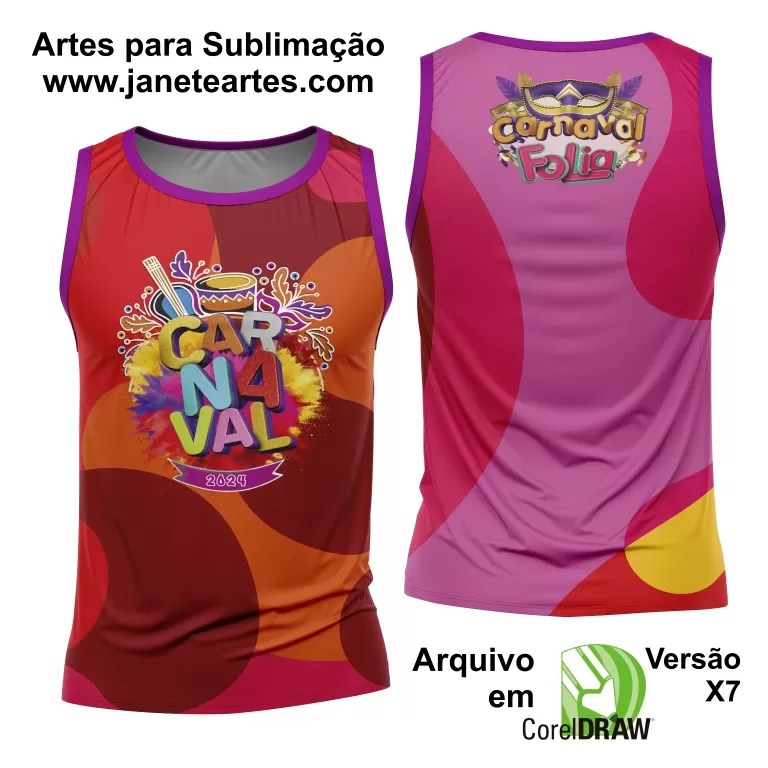 Arte Camisa Bloco Abadá Sublimação Carnaval 2024 - Modelo 110
