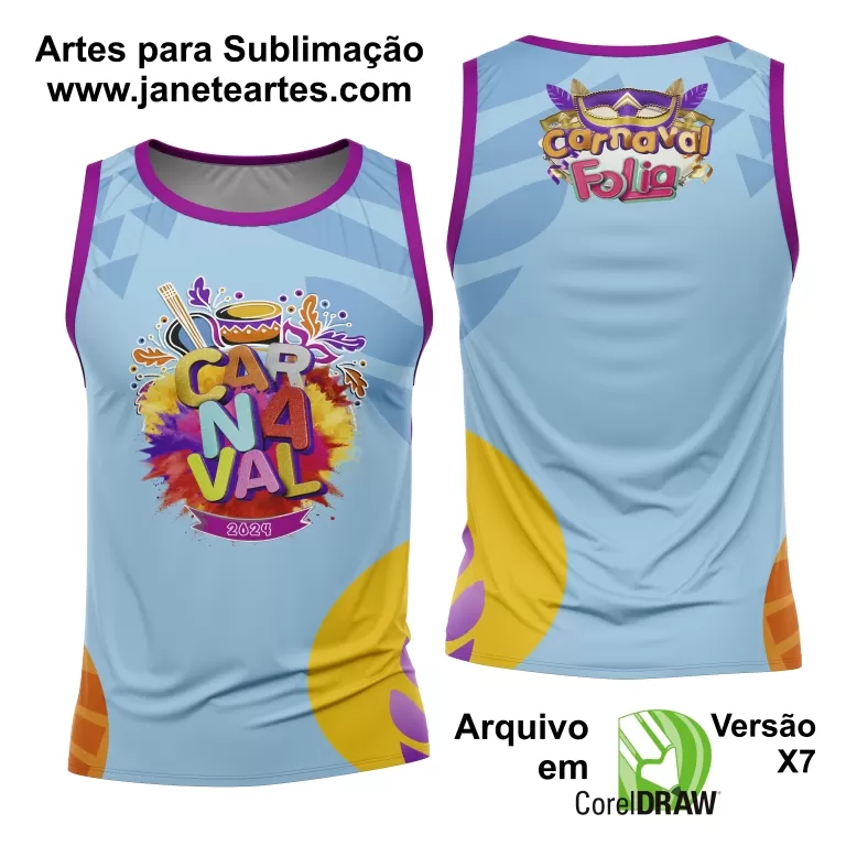 Arte Camisa Bloco Abadá Sublimação Carnaval 2024 - Modelo 123
