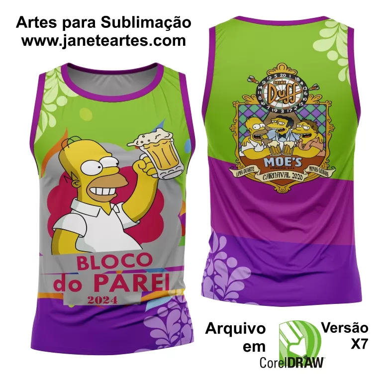 Arte Camisa Bloco Abadá Sublimação Carnaval 2024 - Modelo 129