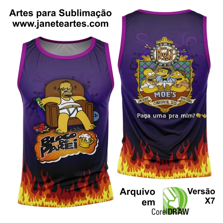 Arte Camisa Bloco Abadá Sublimação Carnaval 2024 - Modelo 130