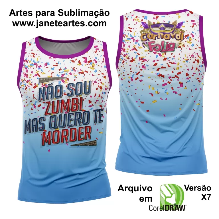 Arte Camisa Bloco Abadá Sublimação Carnaval 2024 - Modelo 133