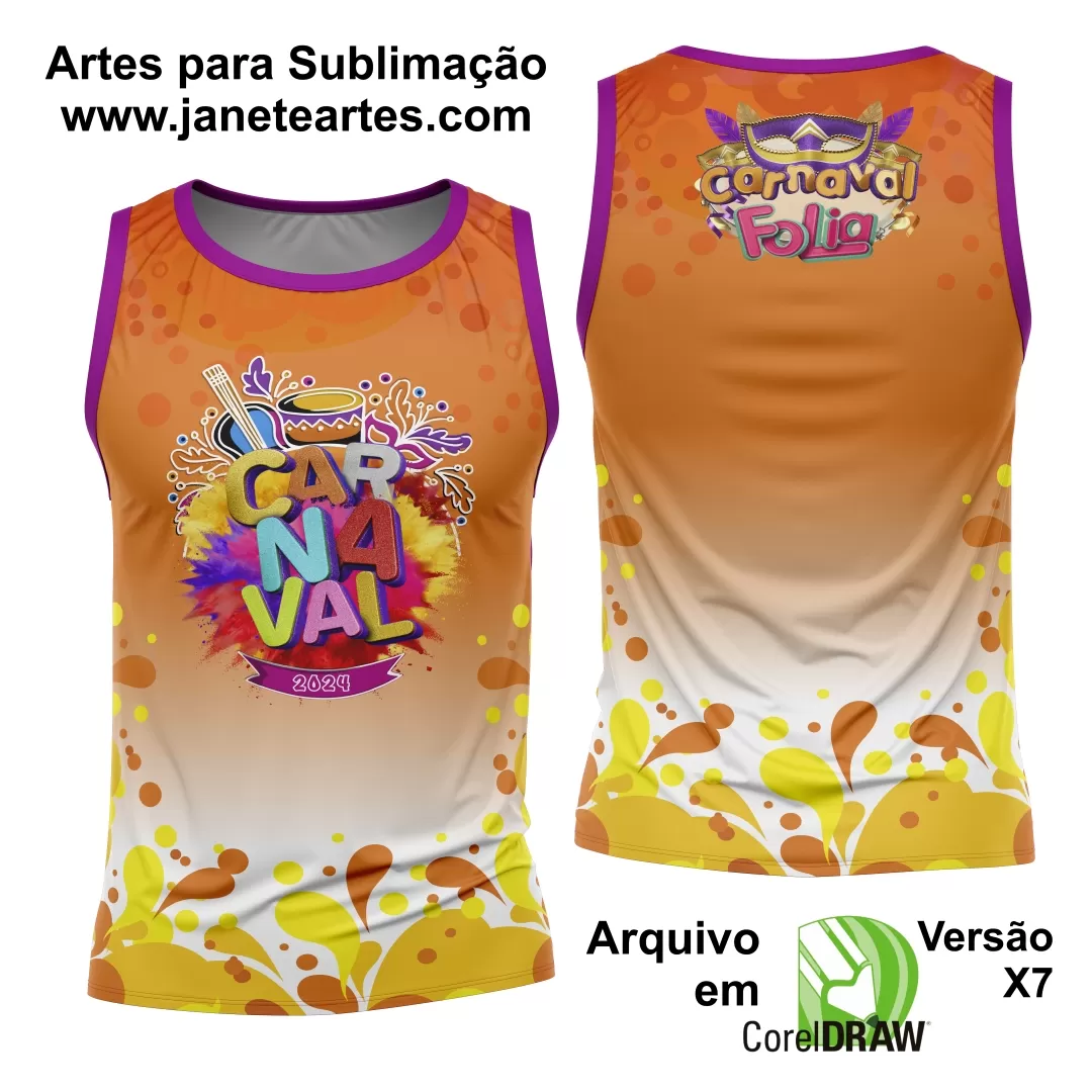 Arte Camisa Bloco Abadá Sublimação Carnaval 2024 - Modelo 17