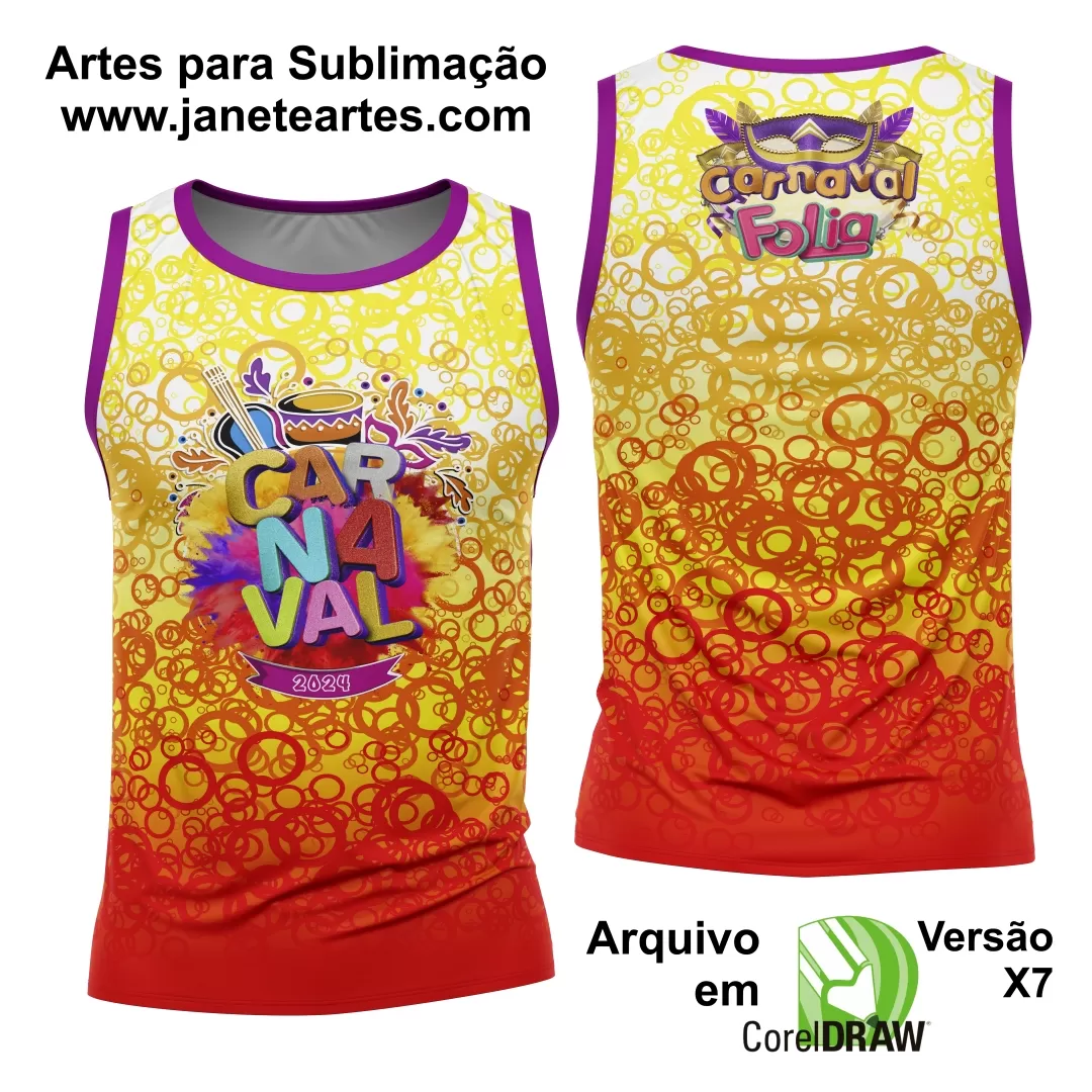 Arte Camisa Bloco Abadá Sublimação Carnaval 2024 - Modelo 19