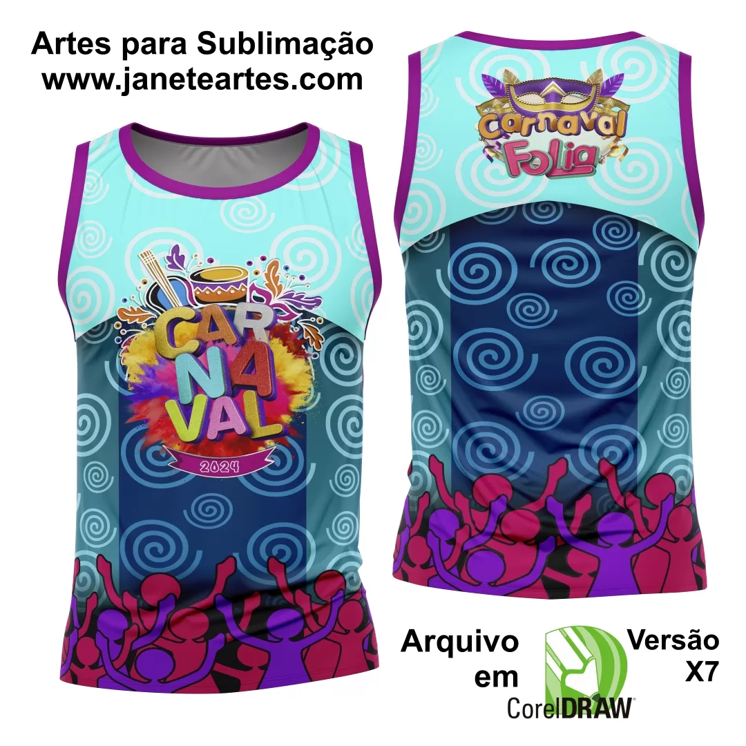 Arte Camisa Bloco Abadá Sublimação Carnaval 2024 - Modelo 33