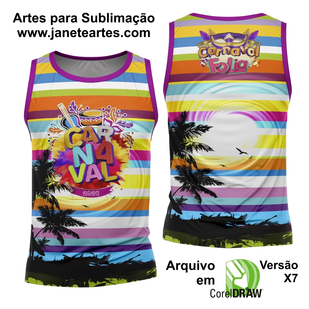 Arte Camisa Bloco Abadá Sublimação Carnaval 2024 - Modelo 41