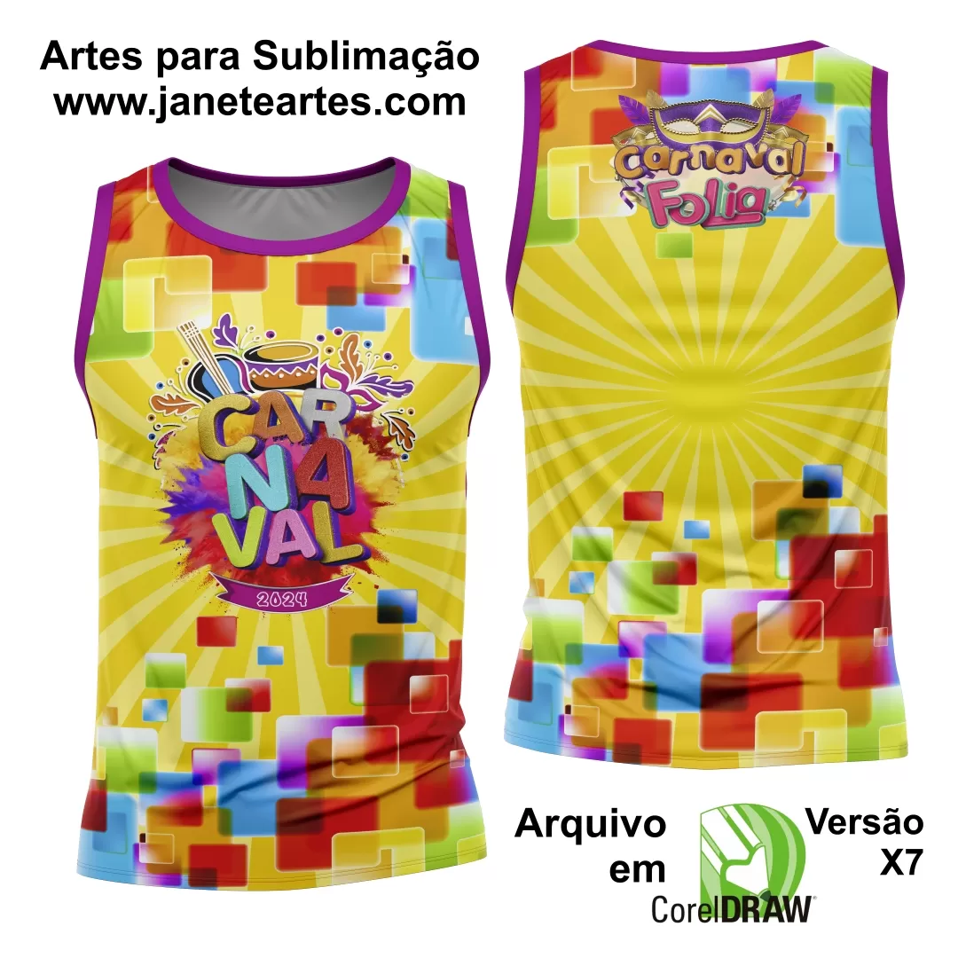 Arte Camisa Bloco Abadá Sublimação Carnaval 2024 - Modelo 44
