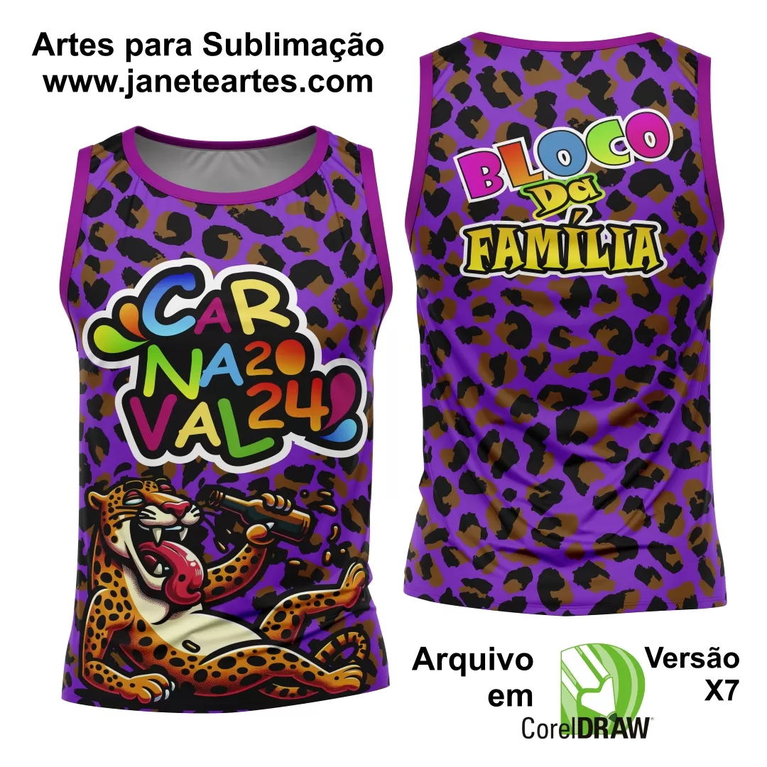 Arte Camisa Bloco Abadá Sublimação Carnaval 2024 - Modelo 71