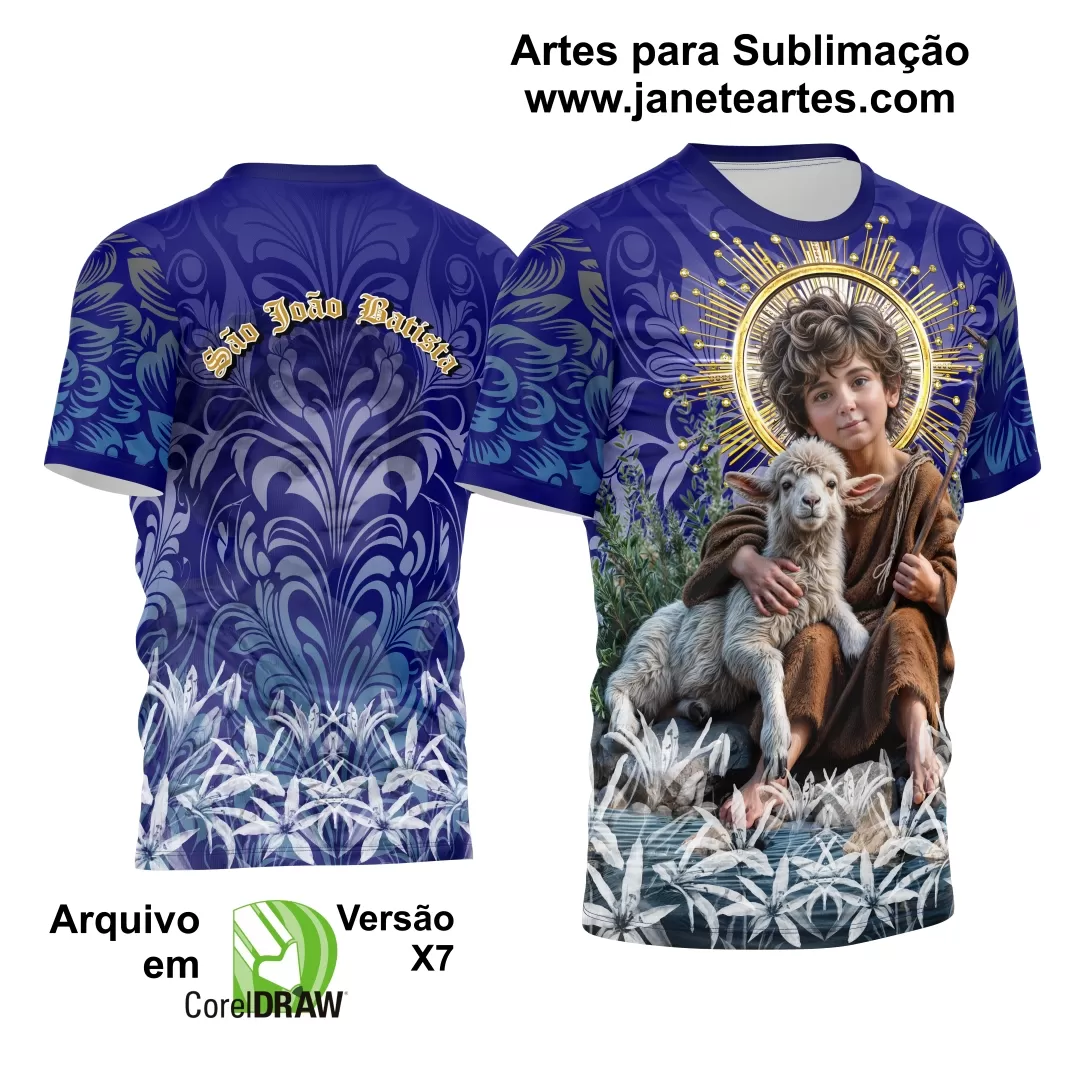 Arte Camisa Estampa Religião 2024 - São João Batista