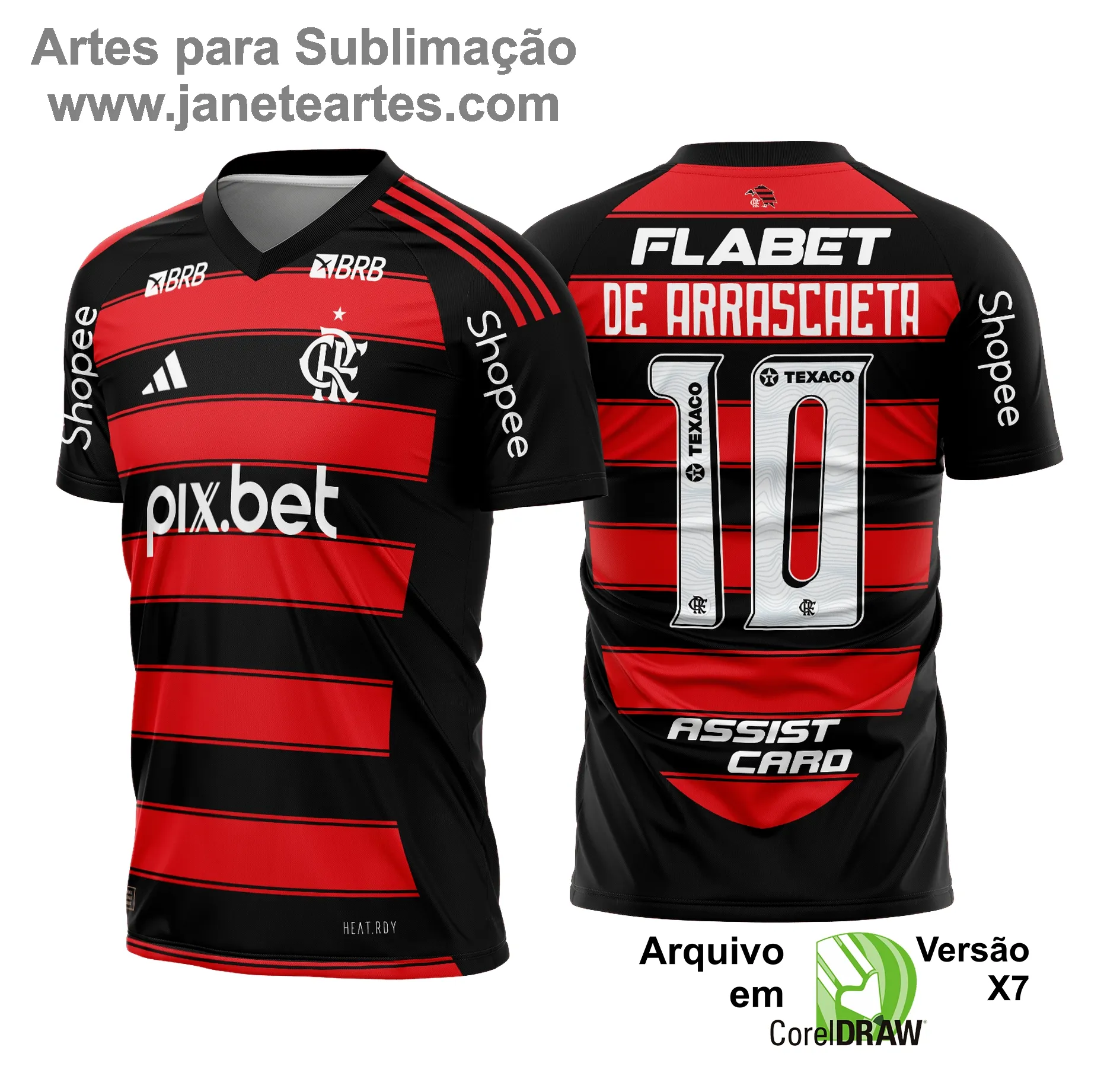 Arte Camisa Flamengo Titular 2025 - 2026 02 - Vetor