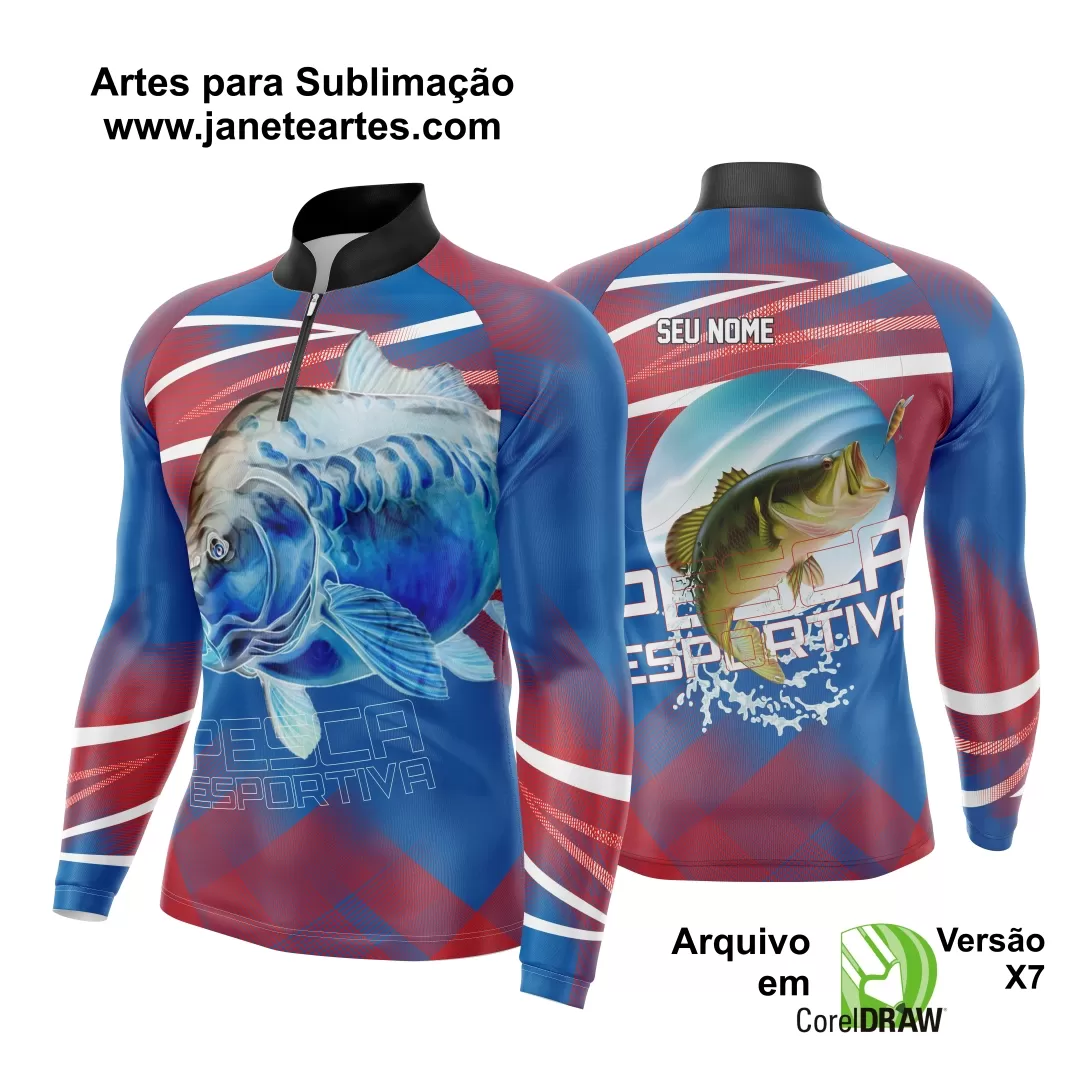 Arte Camisa Pesca Fishing Esportiva