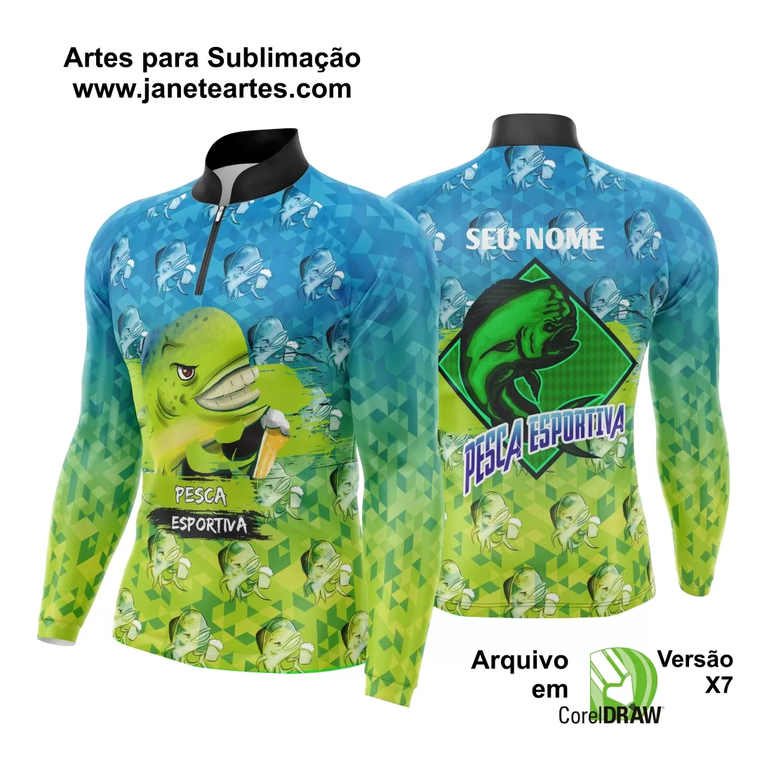 Arte Camisa Pesca Fishing Esportiva