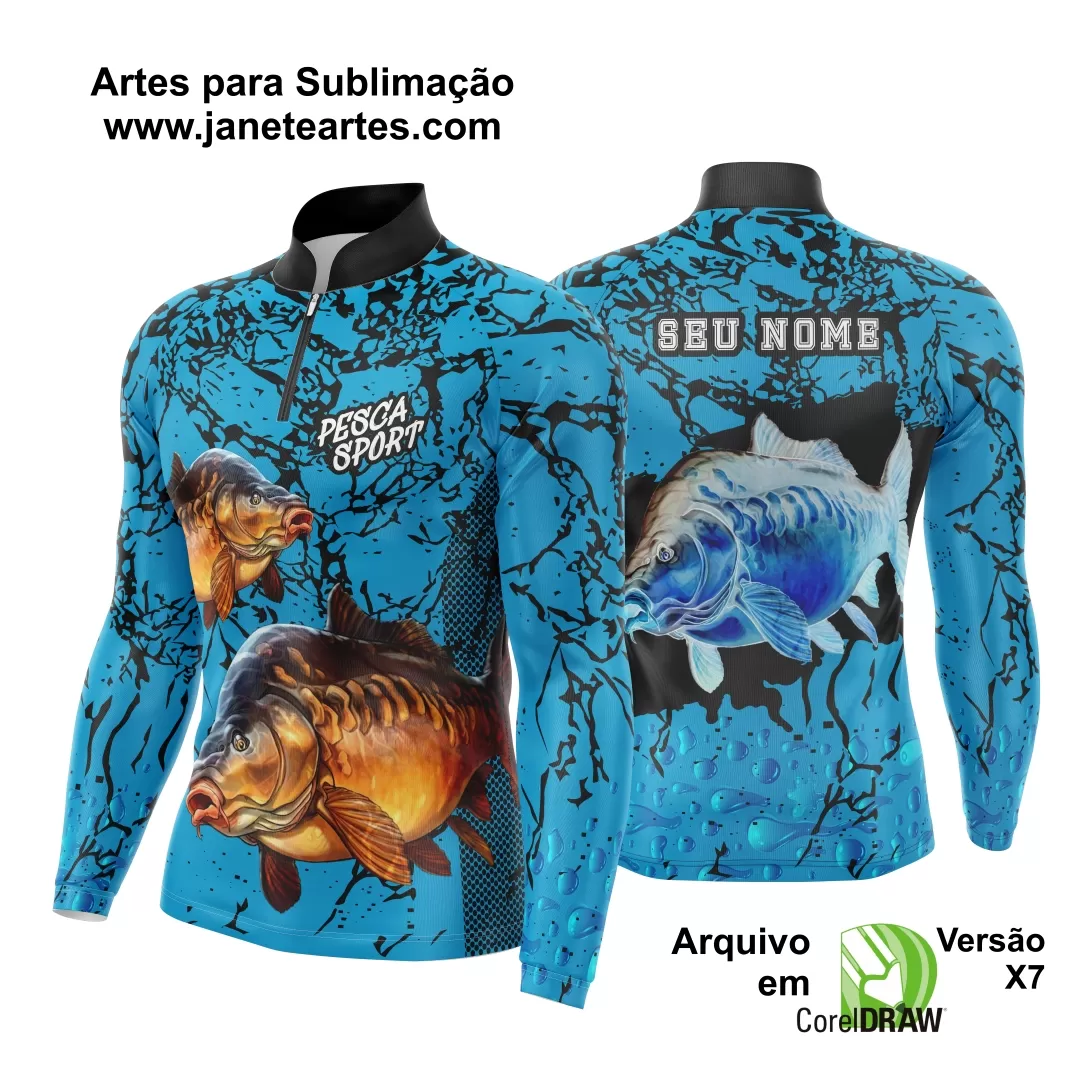 Arte Camisa Pesca Fishing Esportiva