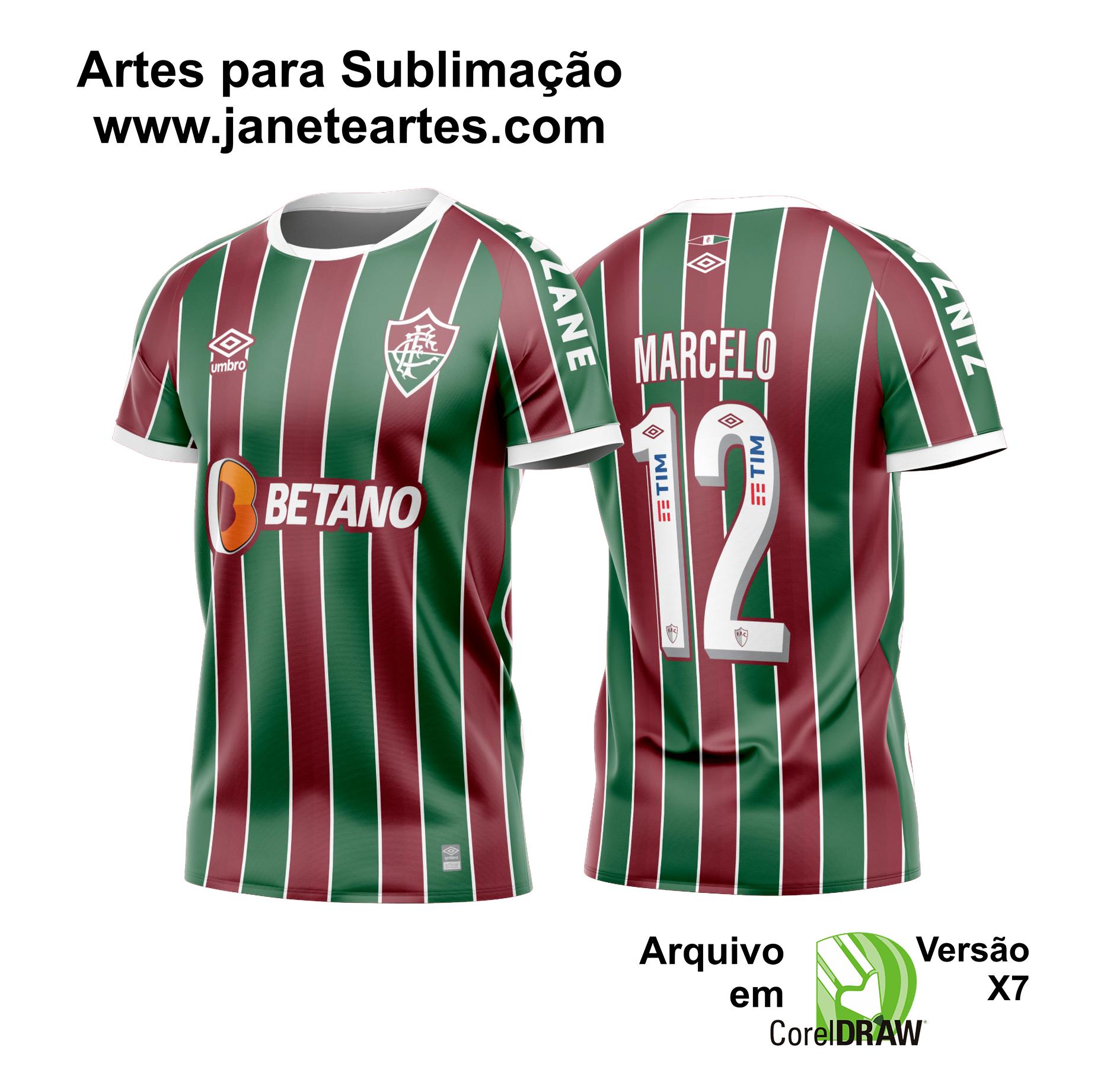 Arte Camisa Titular Fluminense 2023 2024 Artes