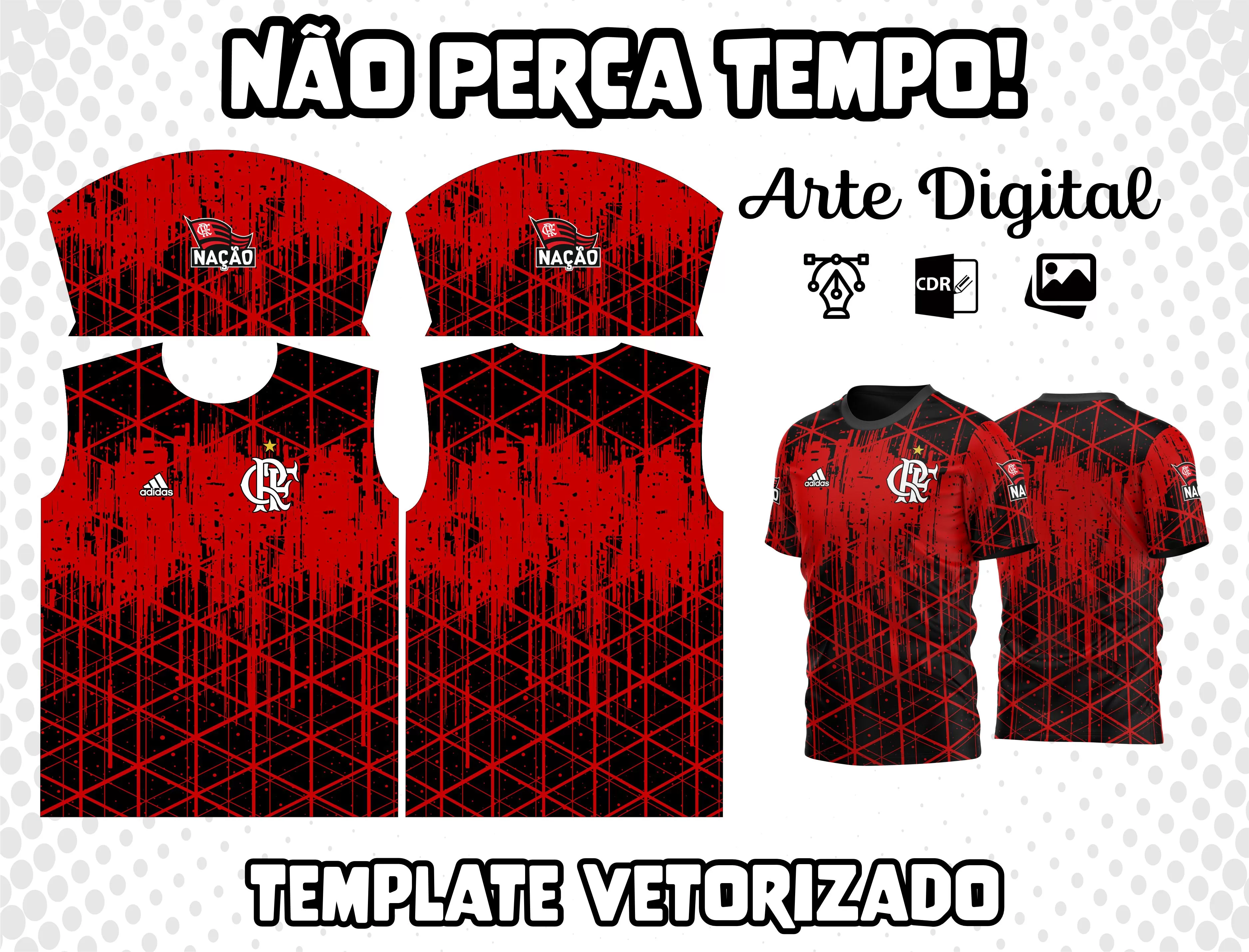 Arte Vetor Camisa do Flamengo