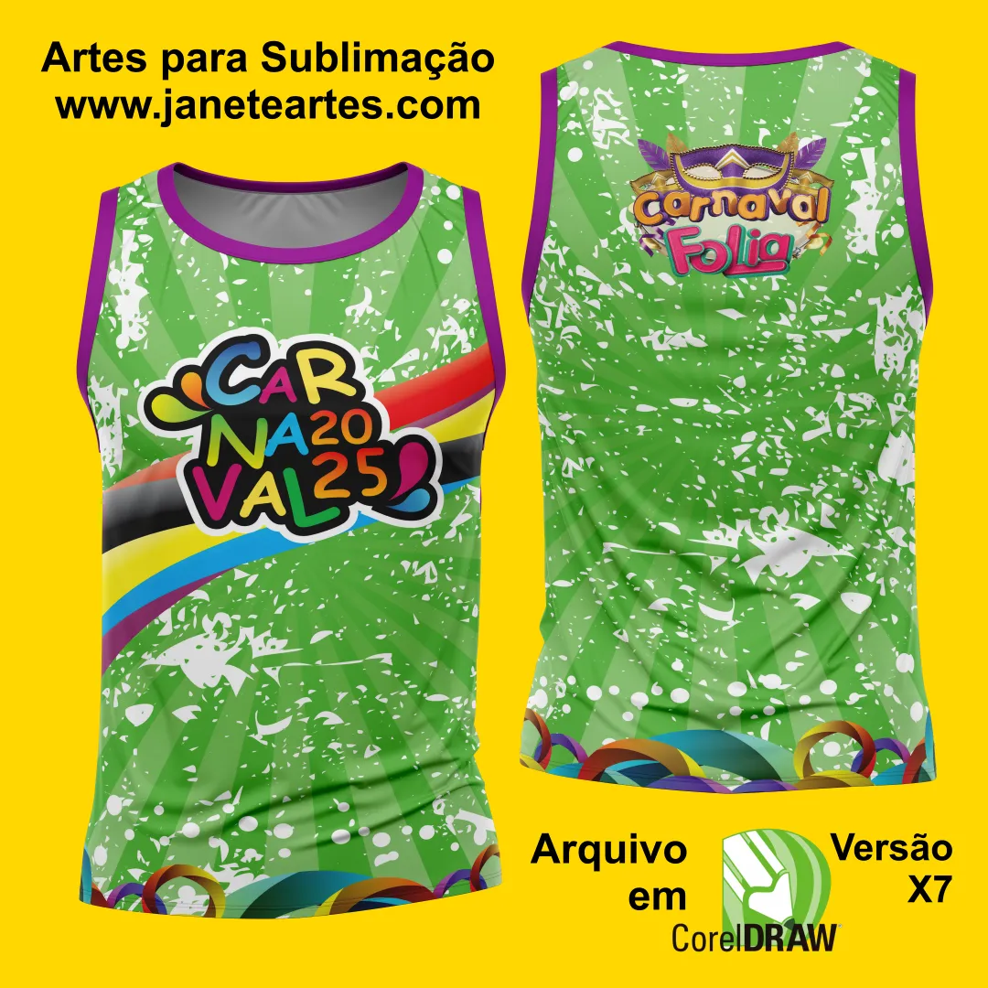 Arte Estampa Camisa Abadá de Carnaval 2025