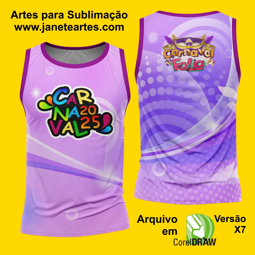 Arte Estampa Camisa Abadá de Carnaval 2025