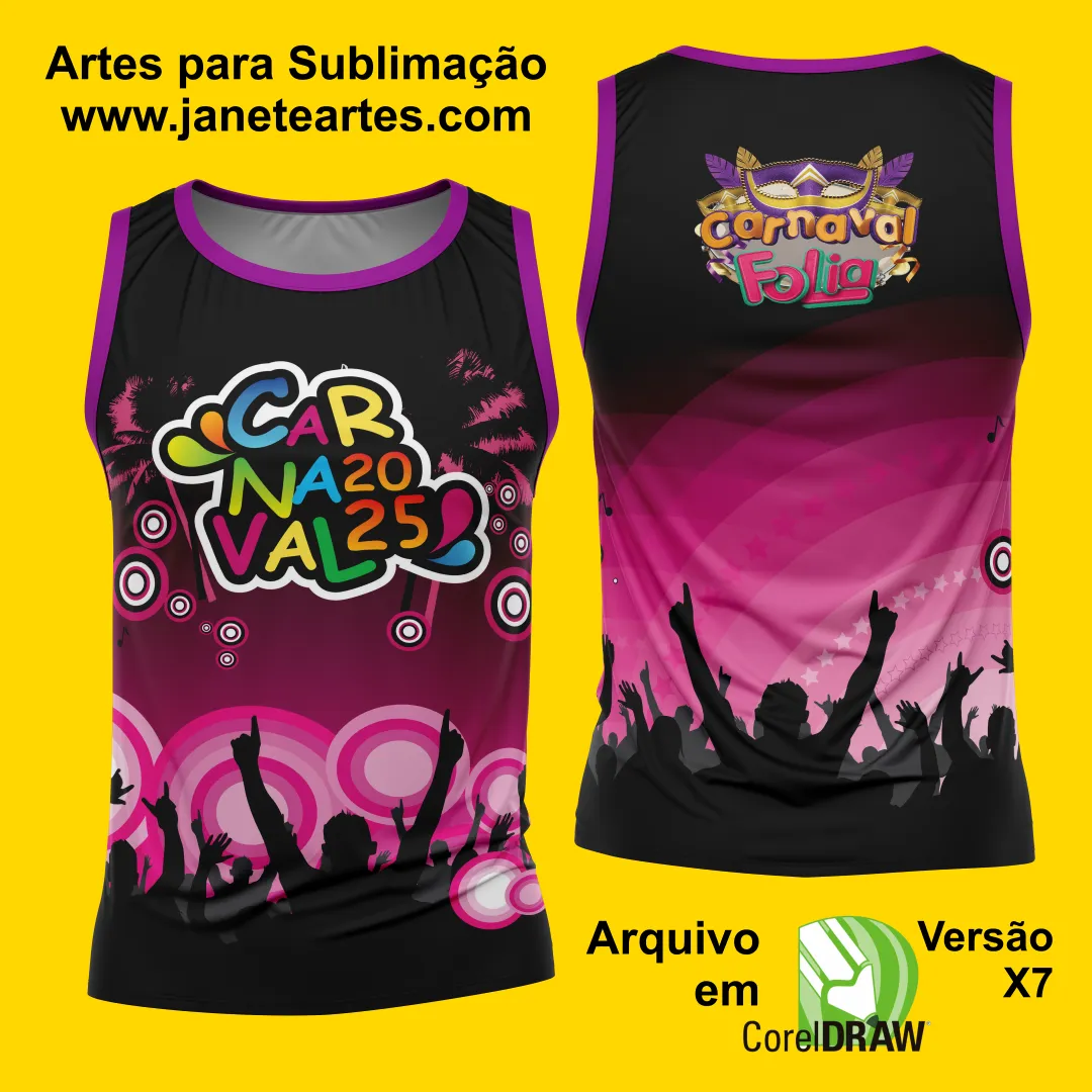 Arte Estampa Camisa Abadá de Carnaval 2025