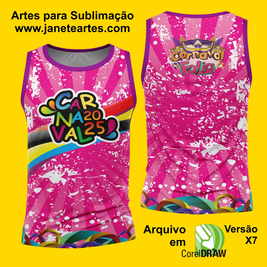 Arte Estampa Camisa Abadá de Carnaval 2025