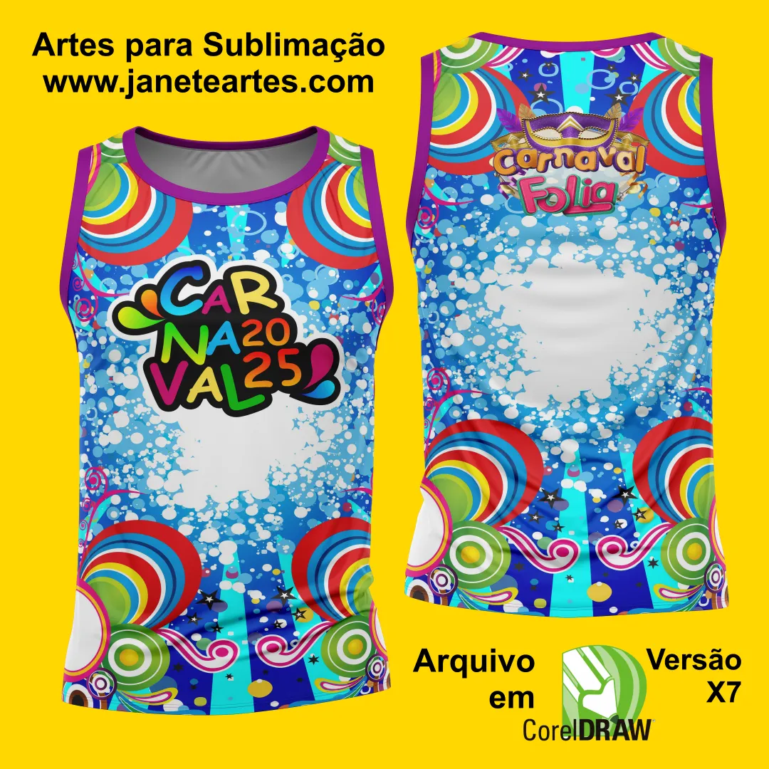 Arte Estampa Camisa Abadá de Carnaval 2025