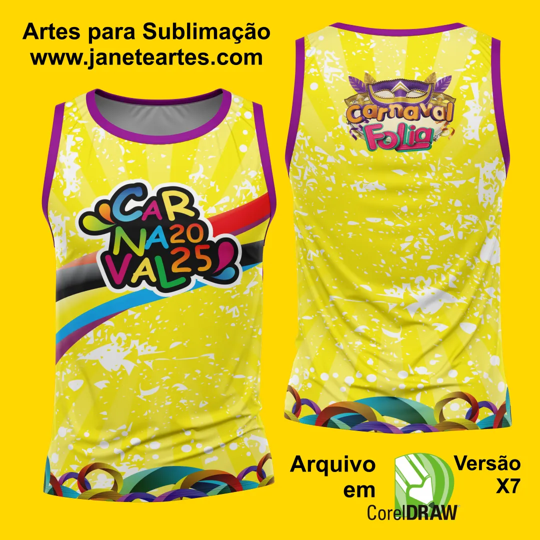 Arte Estampa Camisa Abadá de Carnaval 2025