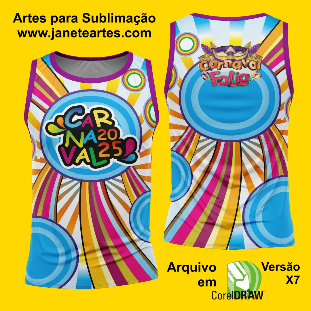 Arte Estampa Camisa Abadá de Carnaval 2025