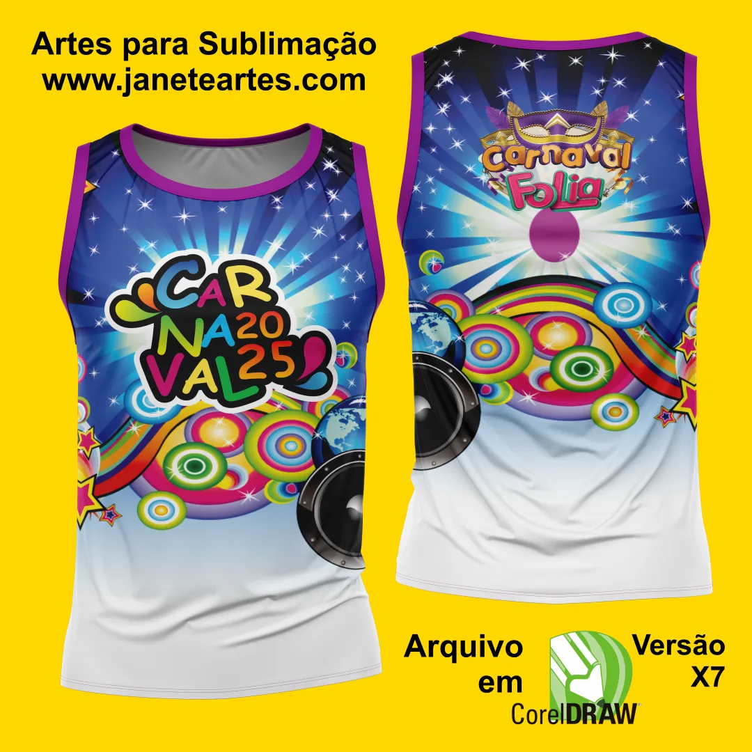 Arte Estampa Camisa Abadá de Carnaval 2025