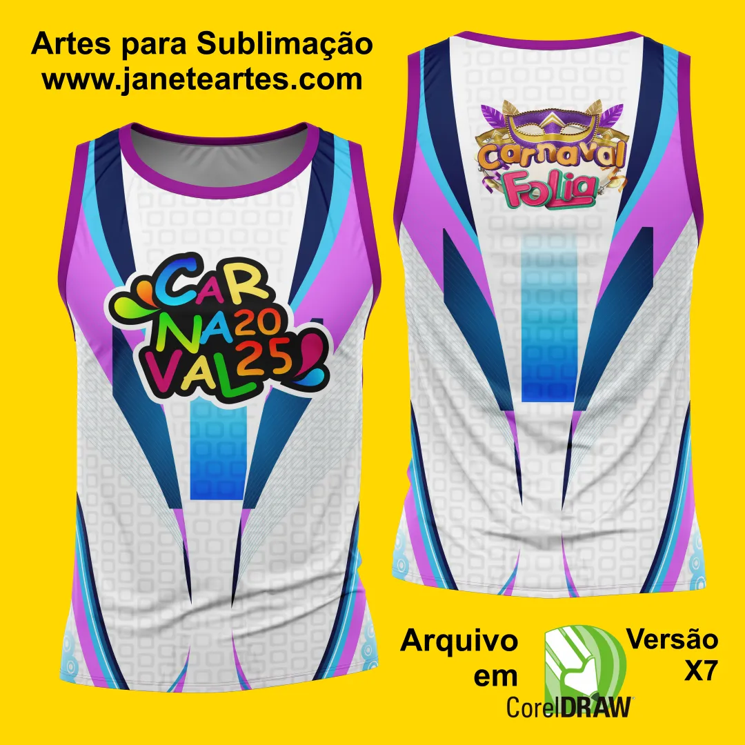 Arte Estampa Camisa Abadá de Carnaval 2025