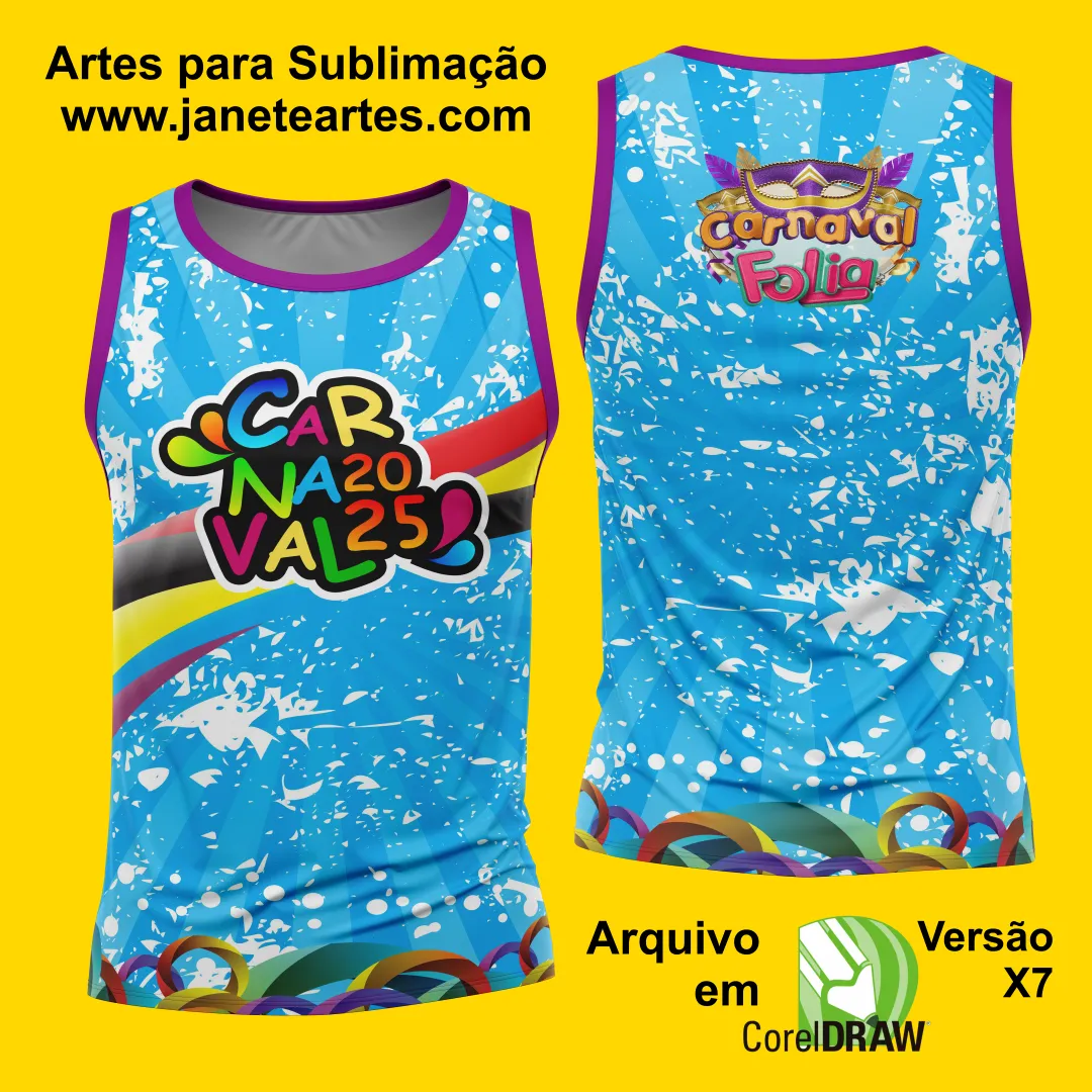 Arte Estampa Camisa Abadá de Carnaval 2025