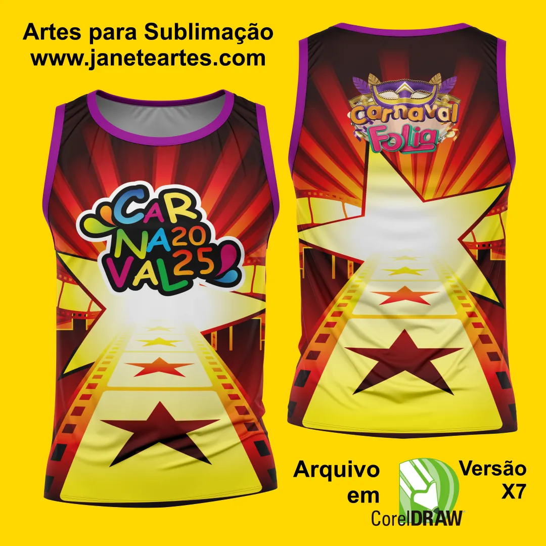 Arte Estampa Camisa Abadá de Carnaval 2025