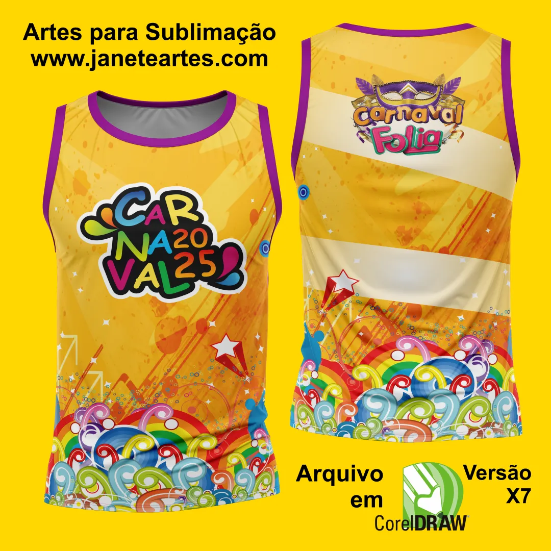 Arte Estampa Camisa Abadá de Carnaval 2025