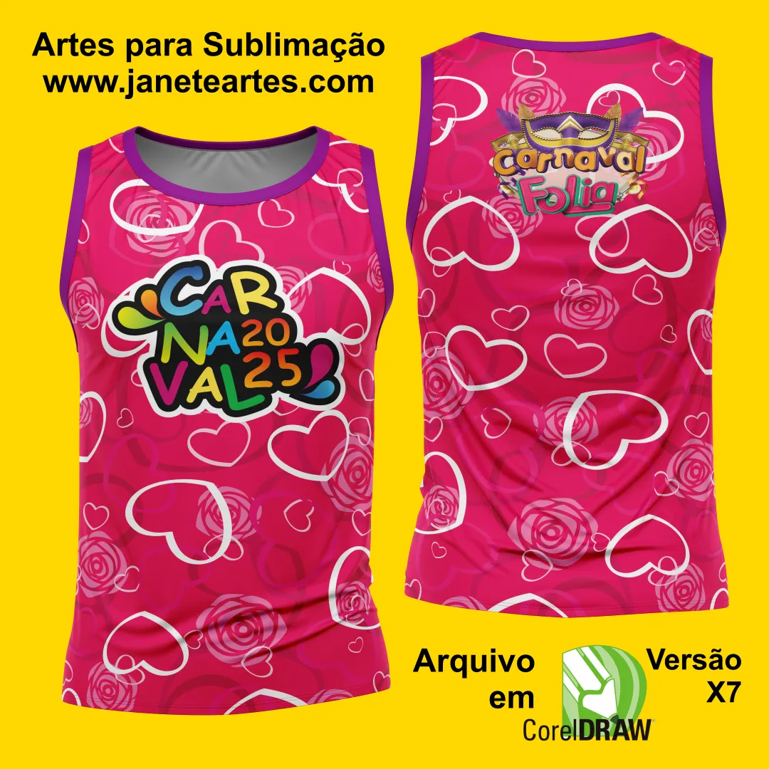 Arte Estampa Camisa Abadá de Carnaval 2025