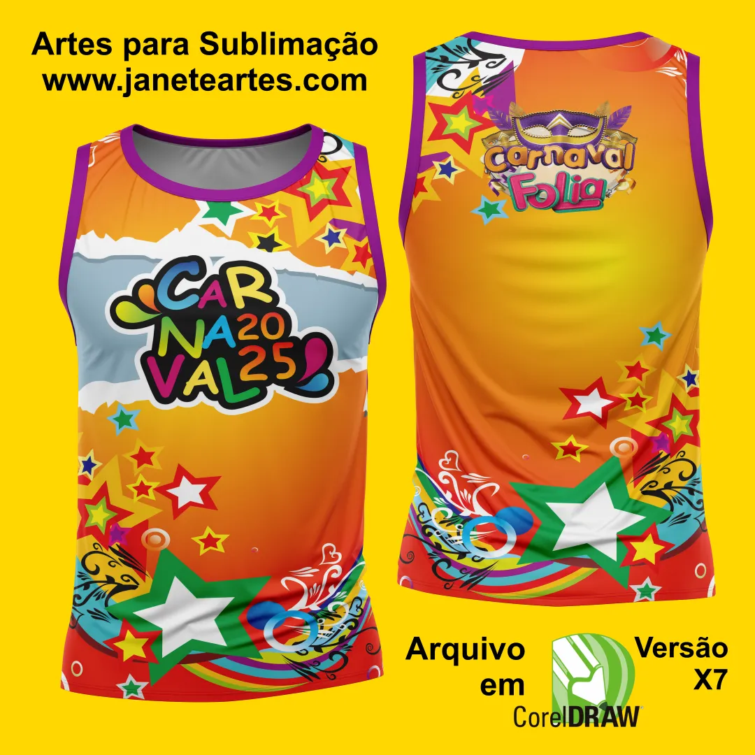 Arte Estampa Camisa Abadá de Carnaval 2025