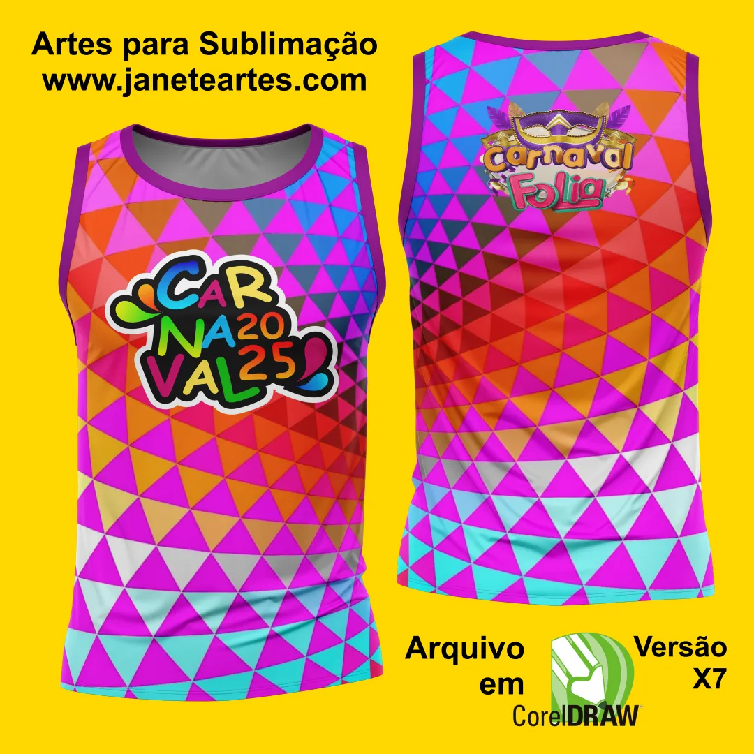 Arte Estampa Camisa Abadá de Carnaval 2025